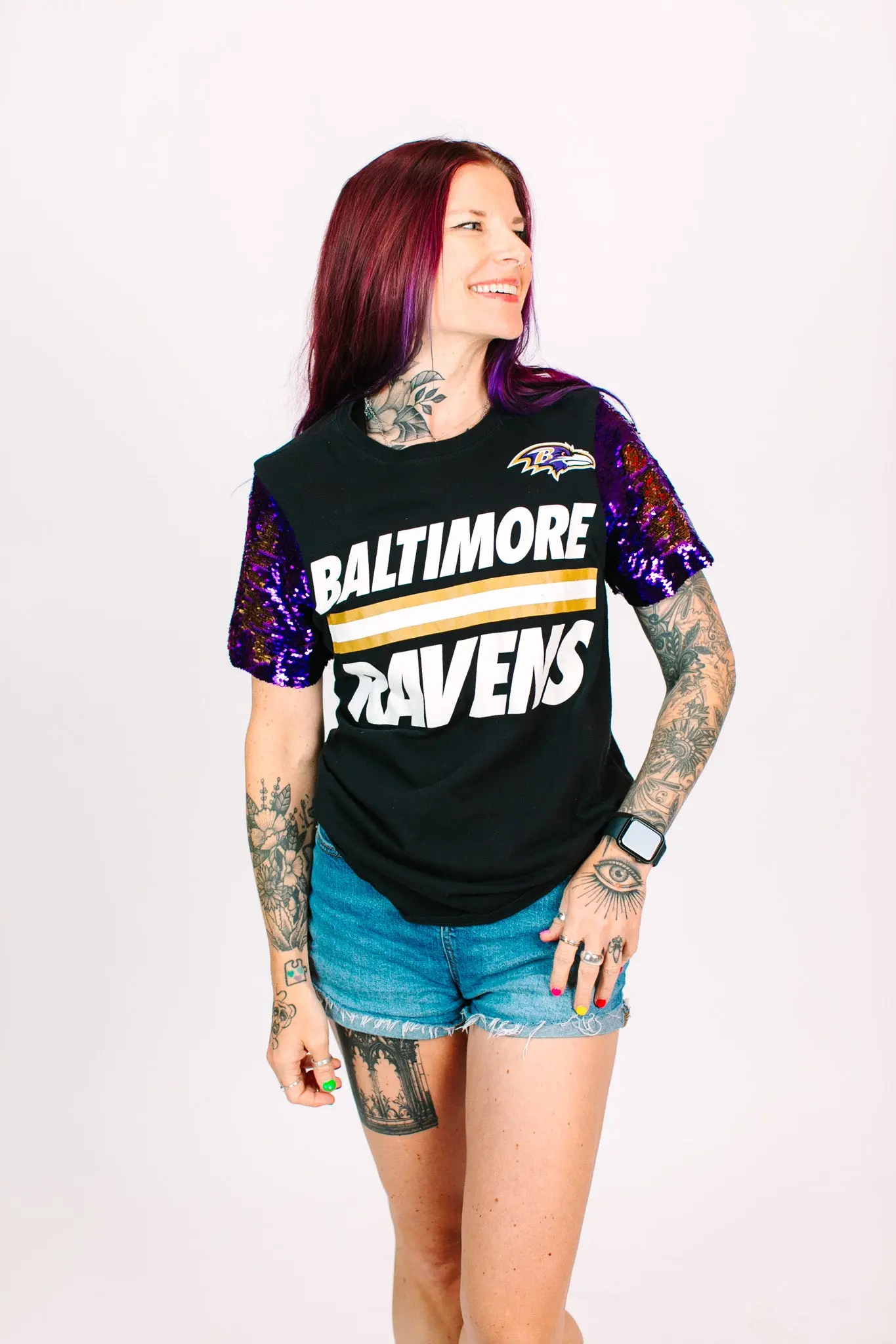 Baltimore Ravens Stripe Party Tee - Image 2