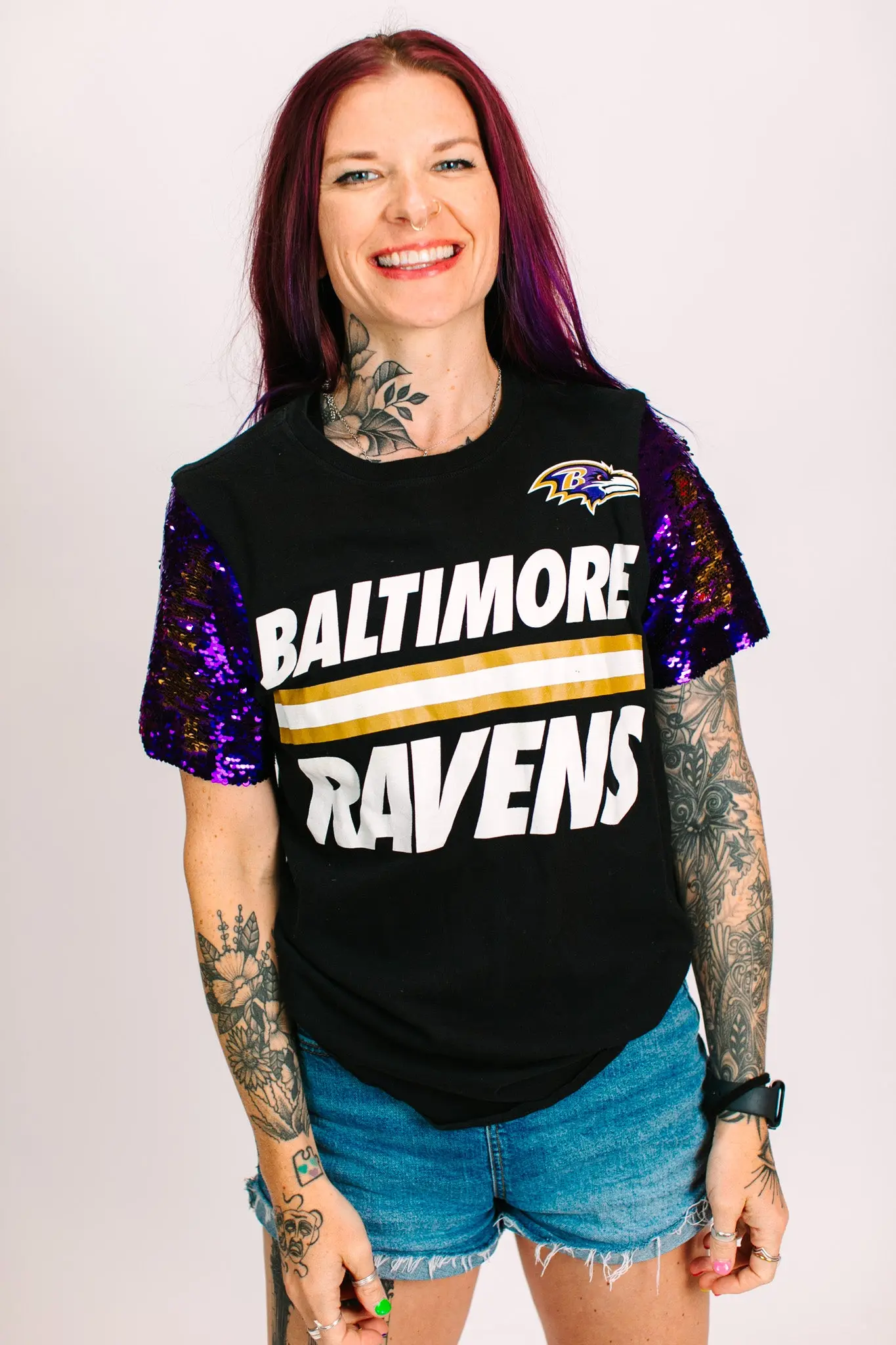 Baltimore Ravens Stripe Party Tee - Image 6
