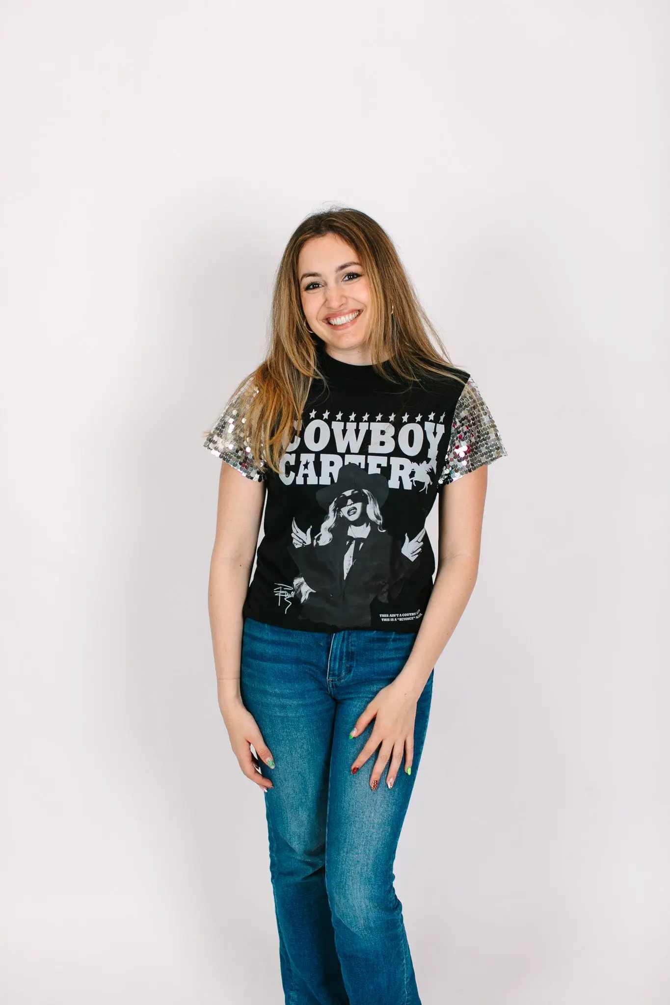 Beyonce Silver Disco Party Tee - Image 5