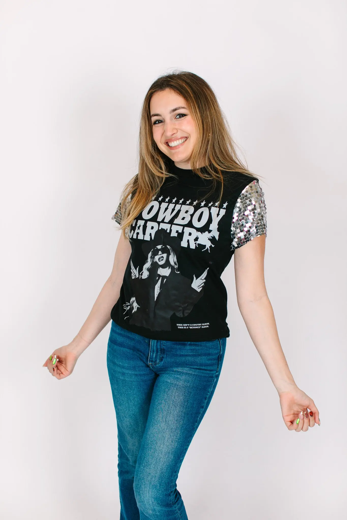Beyonce Silver Disco Party Tee - Image 9
