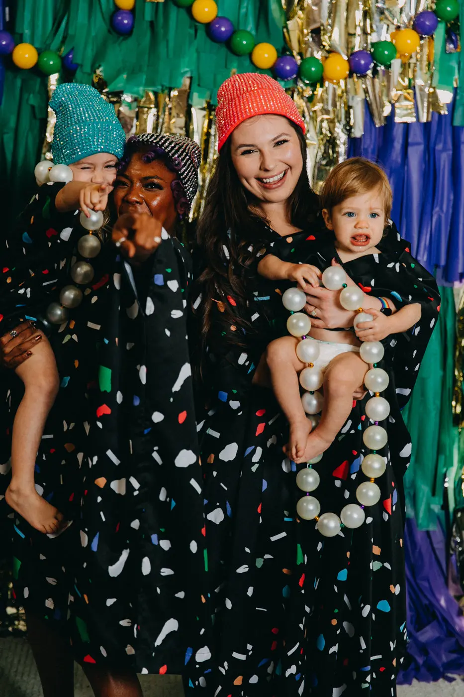 Black Confetti Kids Caftan