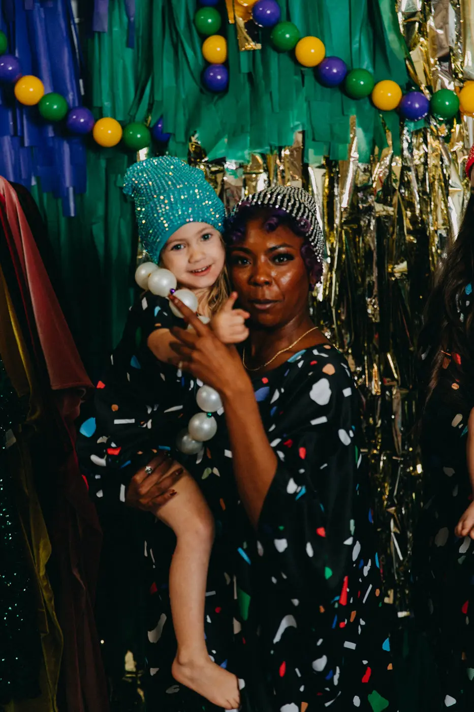 Black Confetti Kids Caftan - Image 5