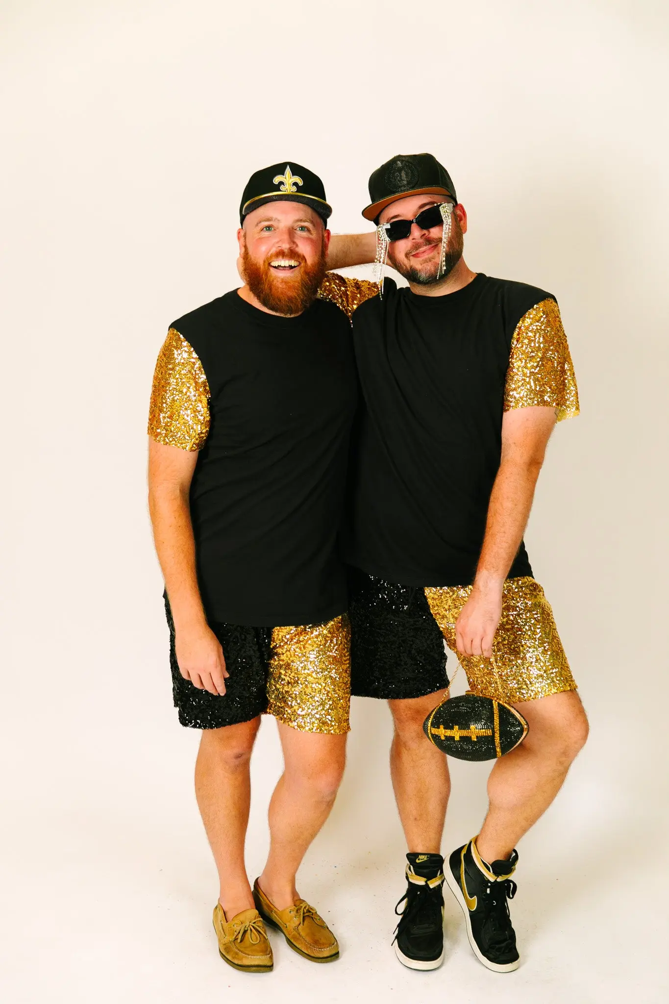 Black & Gold Daddy Sequin Shorts - Image 8