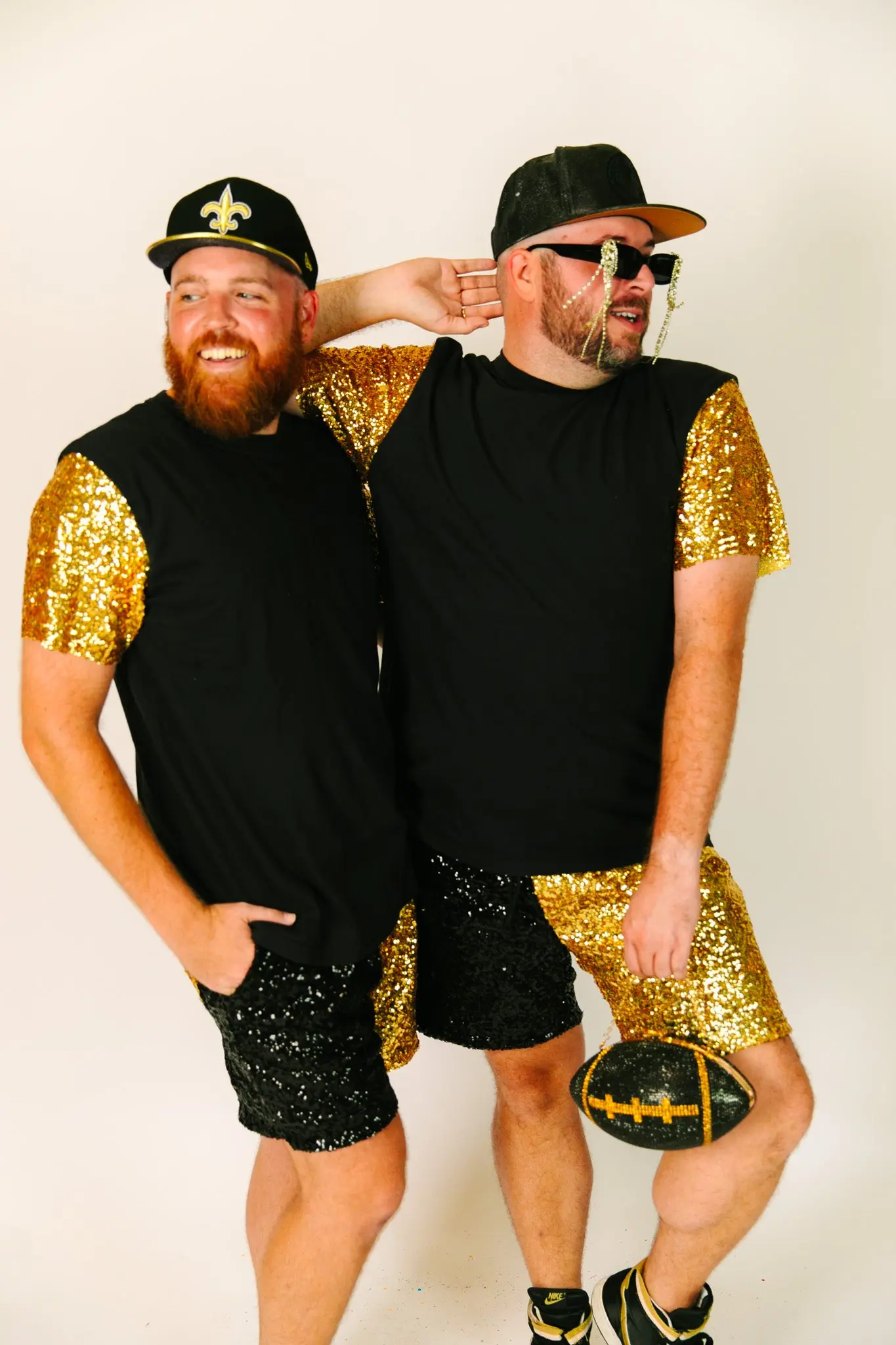 Black Tee With Gold Sequin Party Tee - Image 3