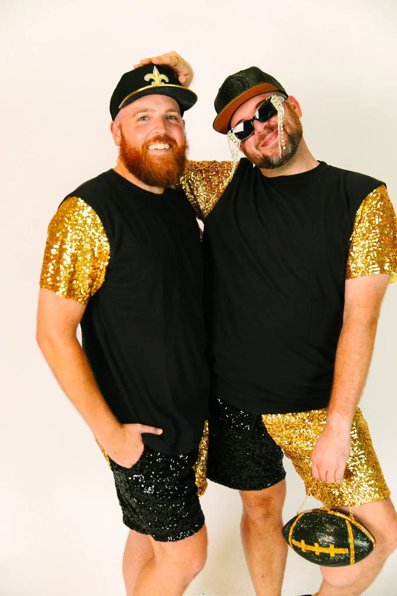 Black Tee With Gold Sequin Party Tee - Image 4
