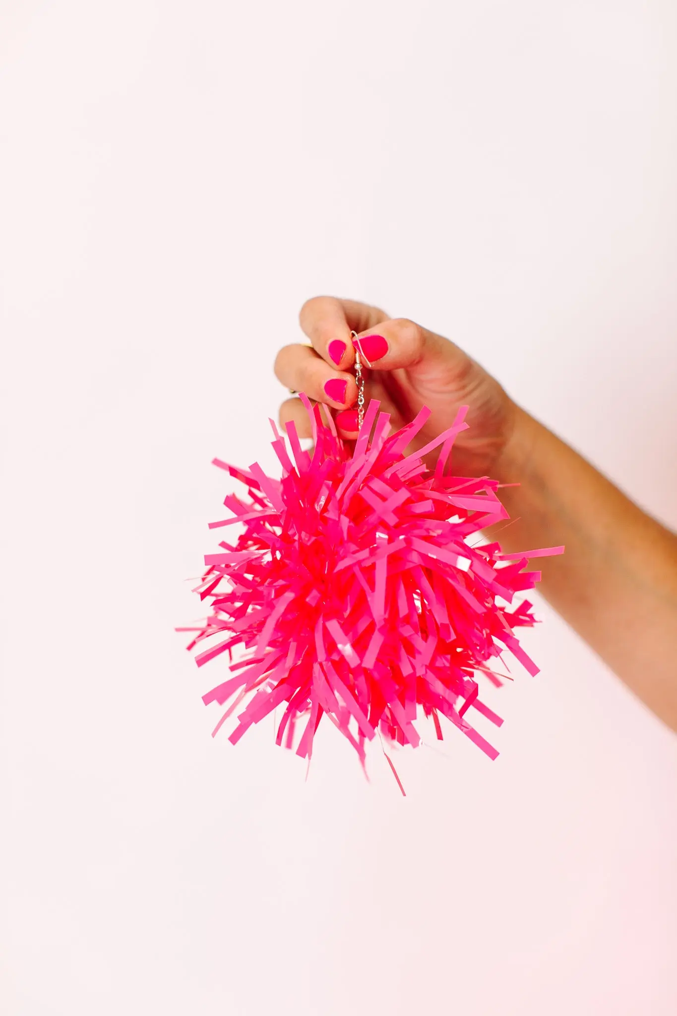 Bubble Gum Pink Pom Poms - Image 2