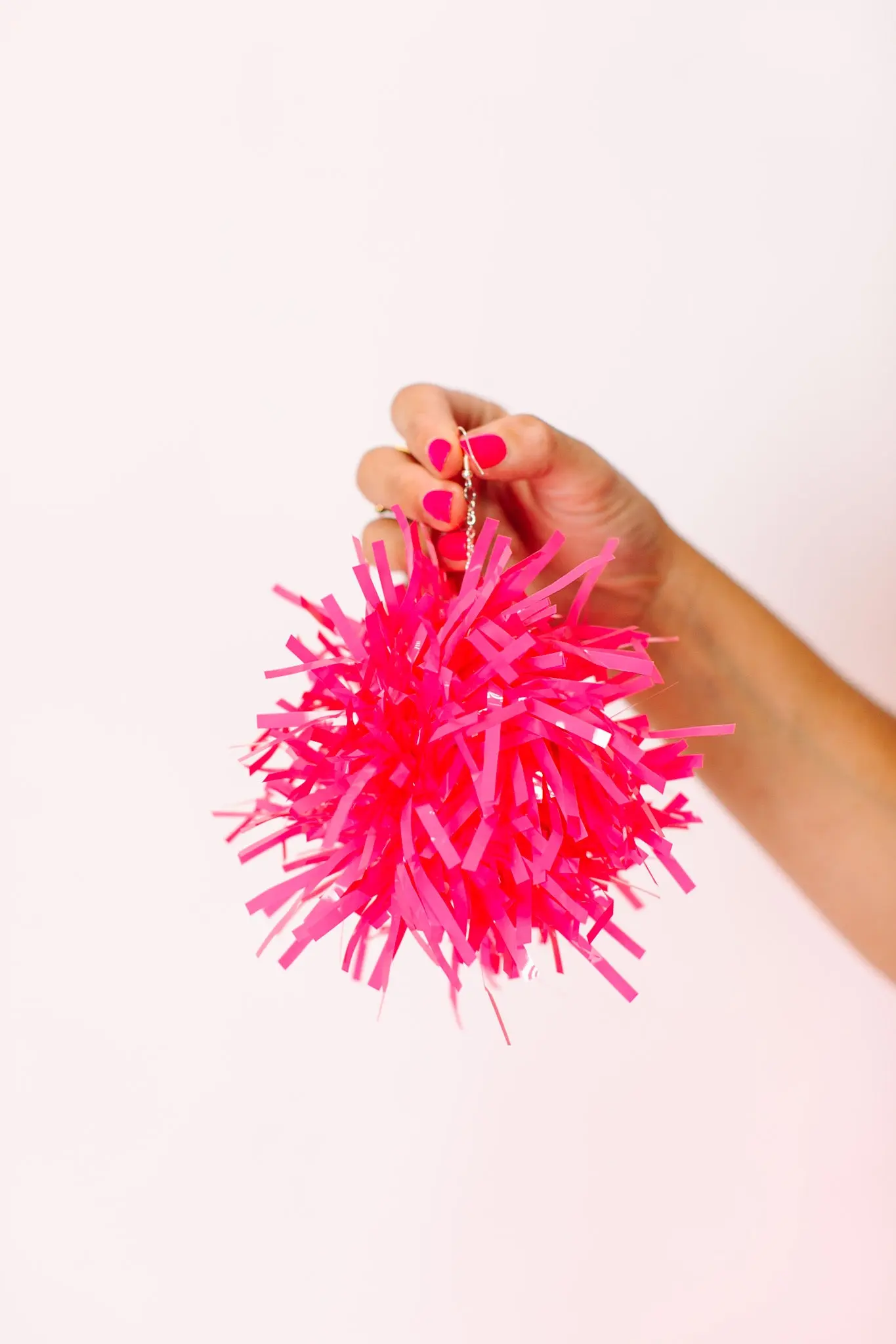 Bubble Gum Pink Pom Poms - Image 3