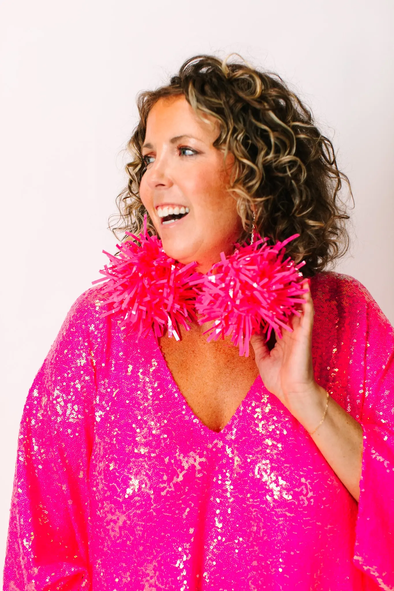 Bubble Gum Pink Pom Poms - Image 7