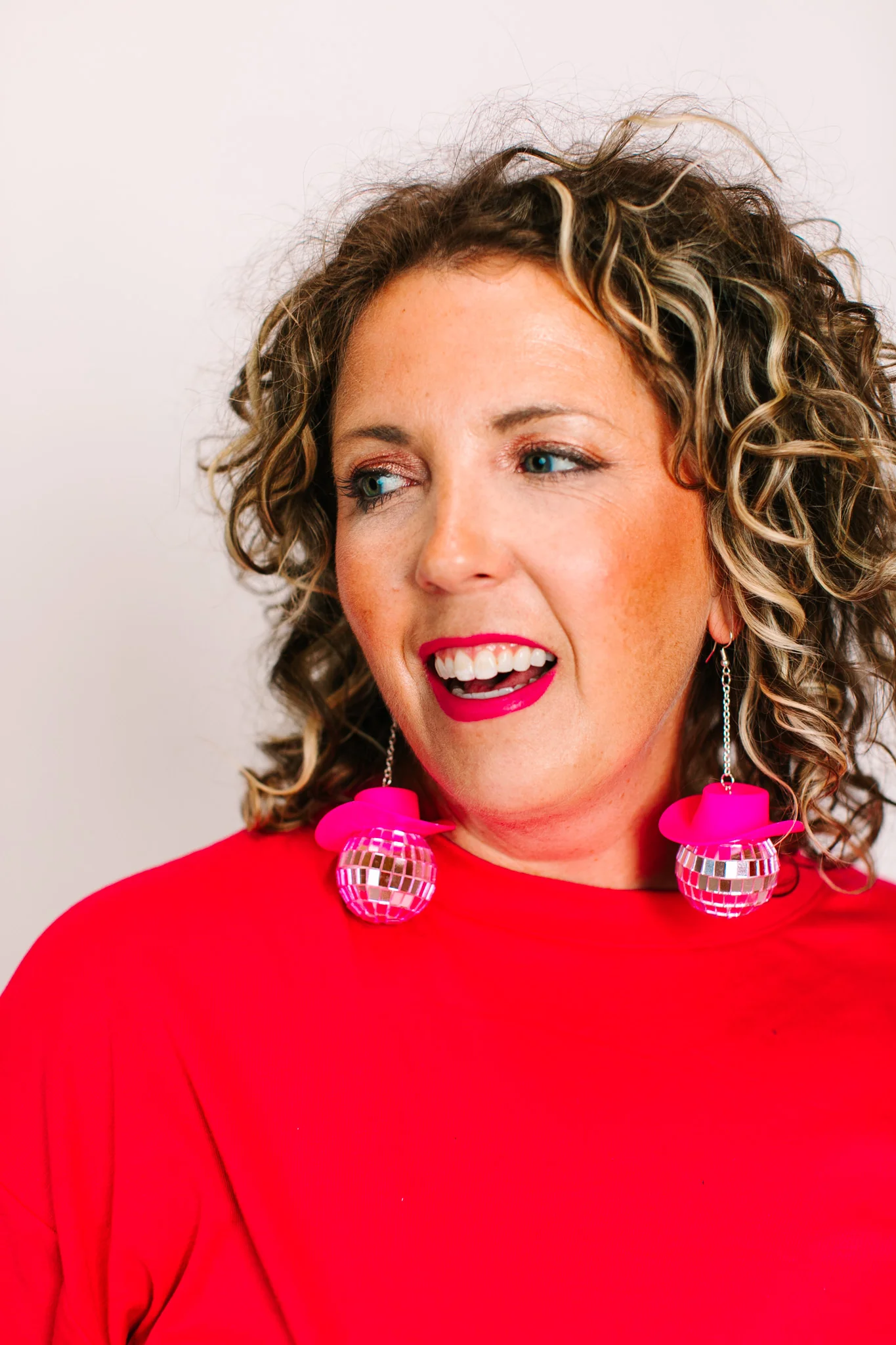 Pink Cowboy Disco Earrings - Image 5