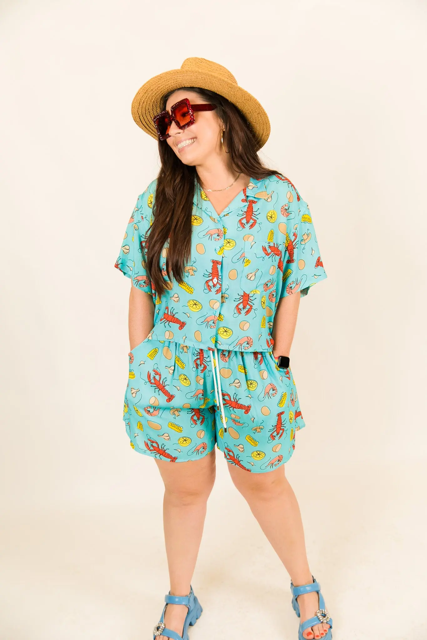 Blue Crawfish BADDIE Shorts