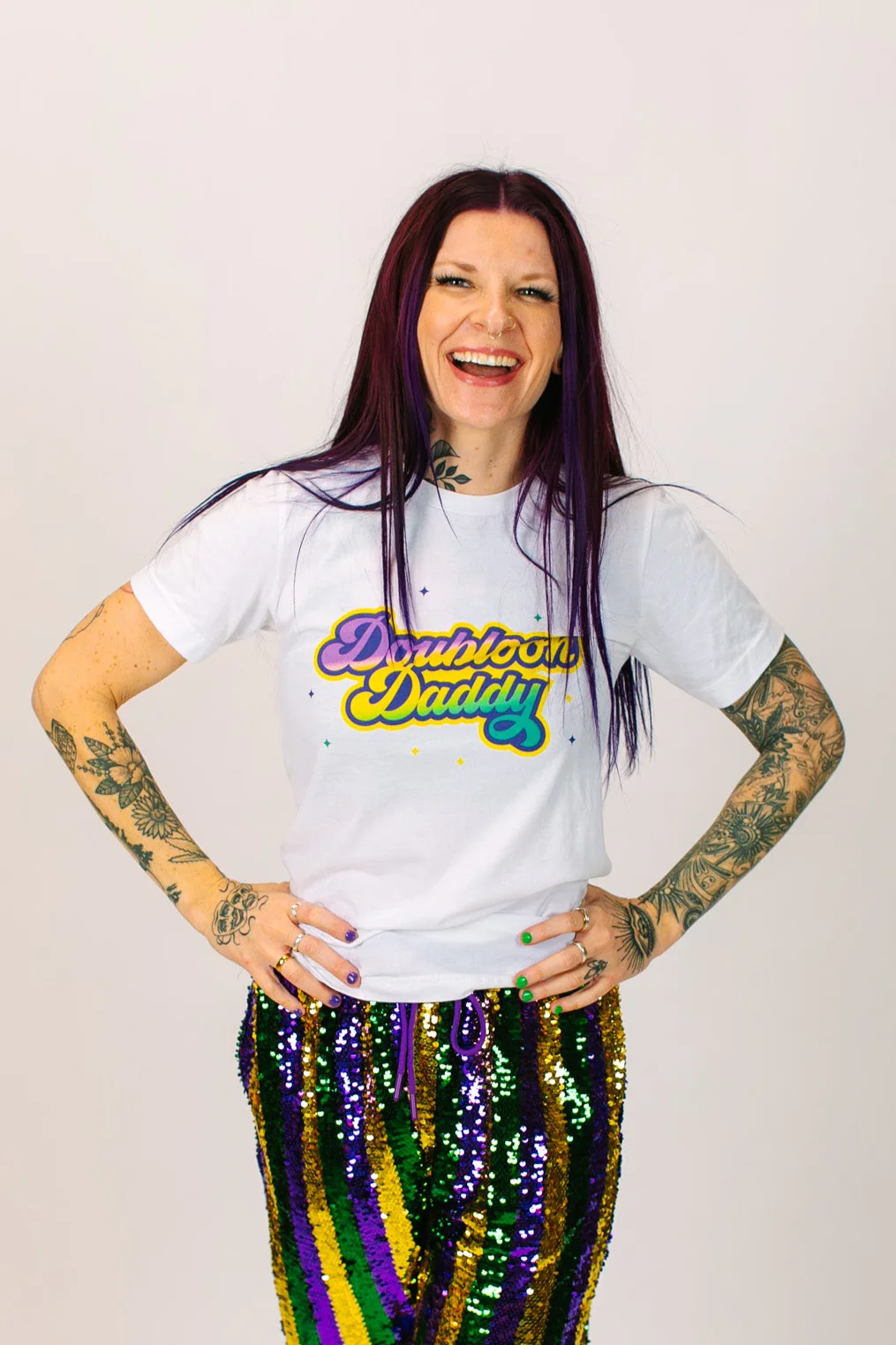 Doubloon Daddy Mardi Gras Party Tee - Image 4