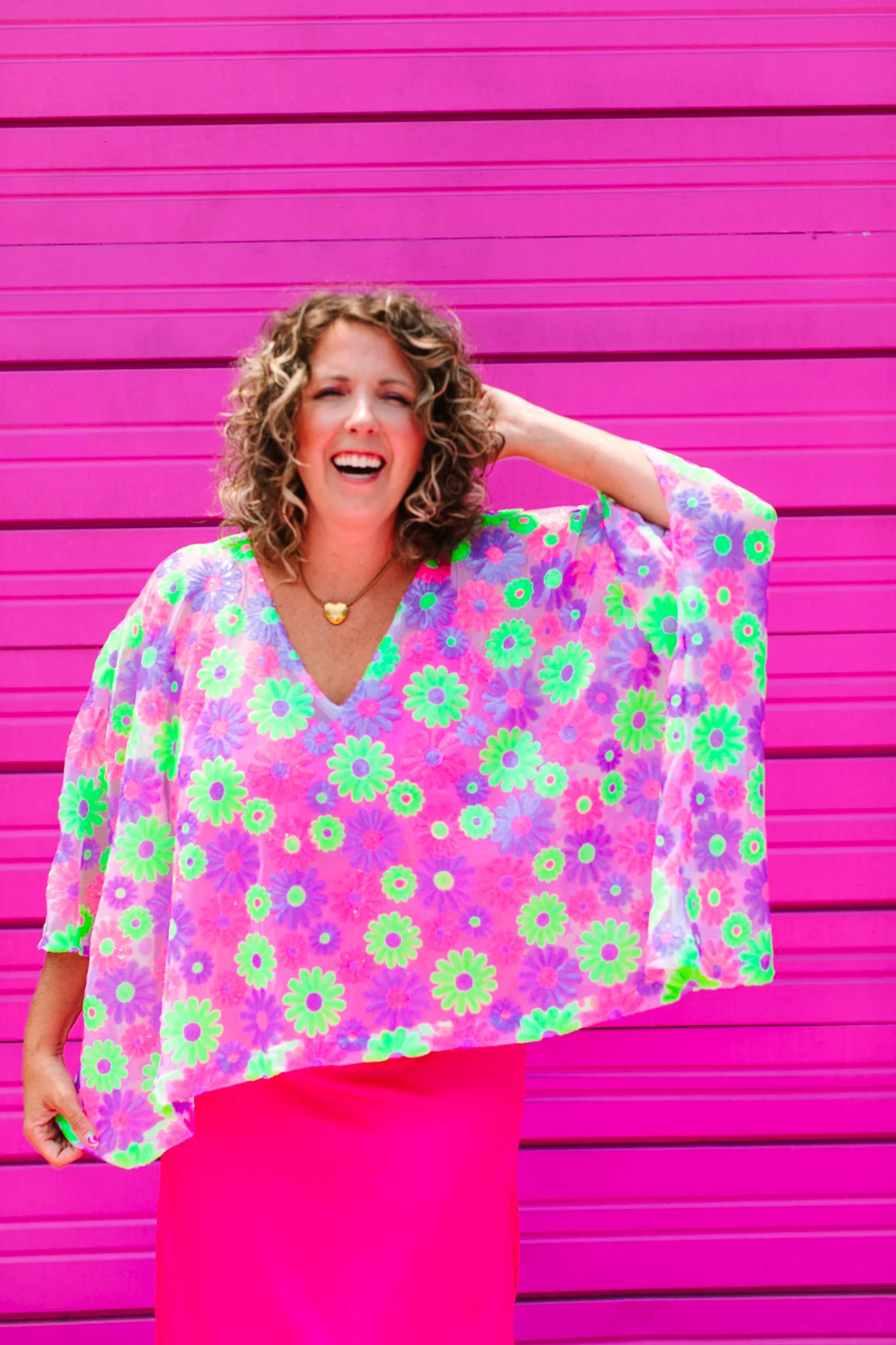 Floral Sequin Sheer Tunic - Image 4