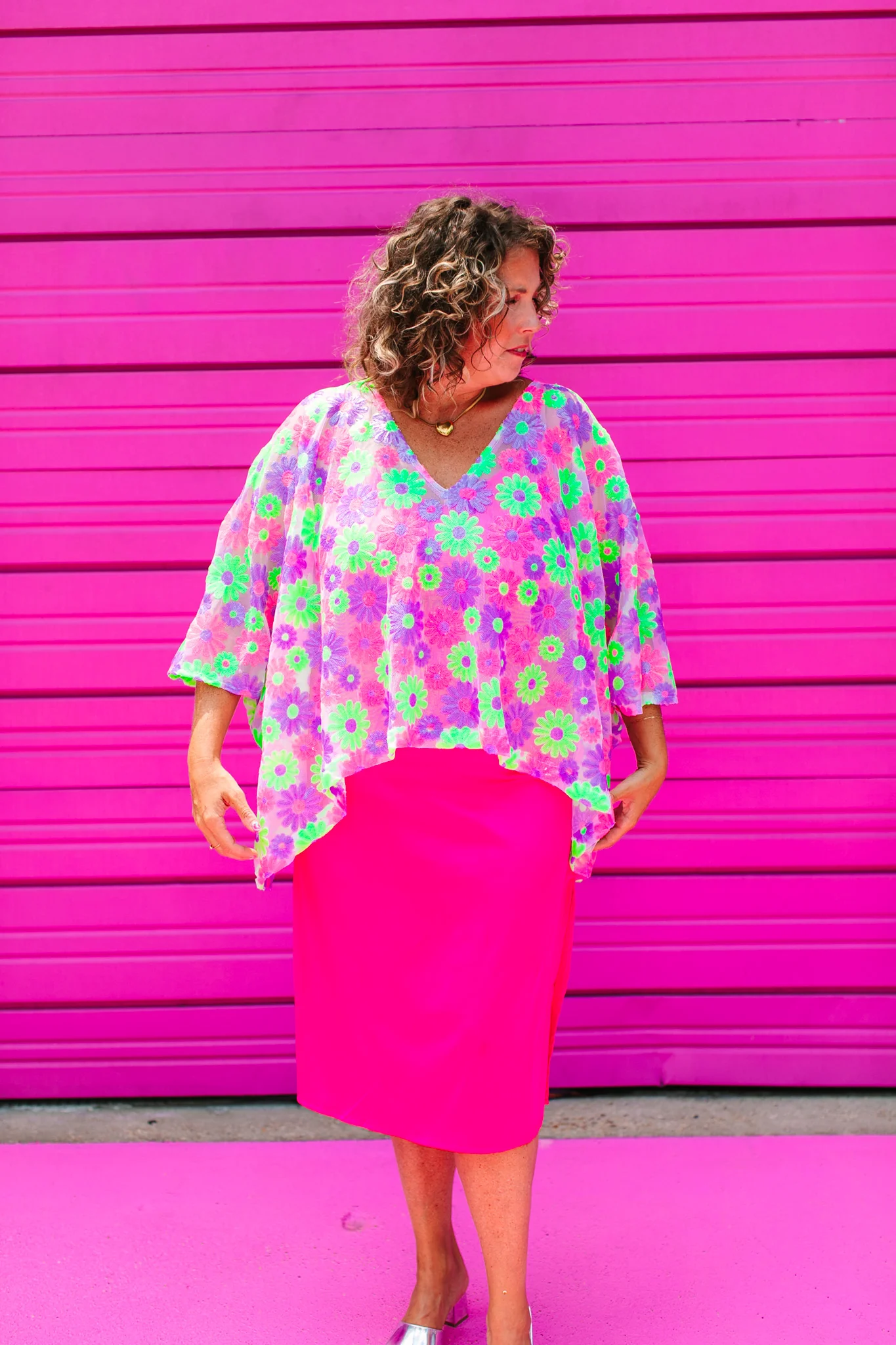 Floral Sequin Sheer Tunic - Image 7