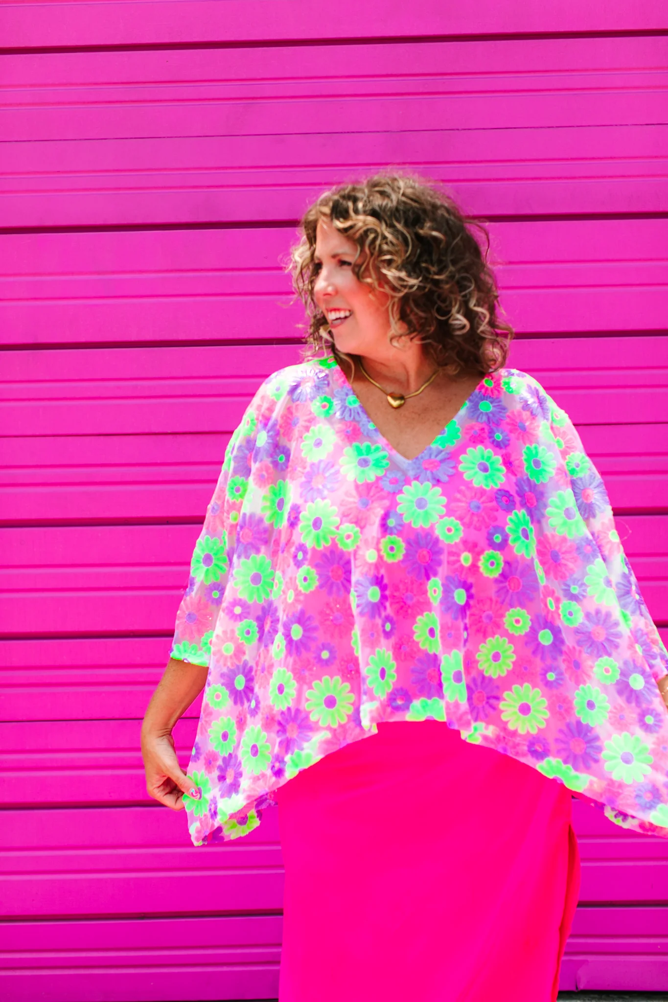 Floral Sequin Sheer Tunic - Image 8
