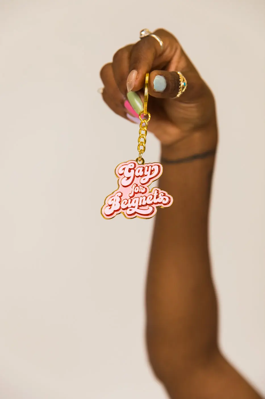 Gay for Beignets Keychain - Image 4