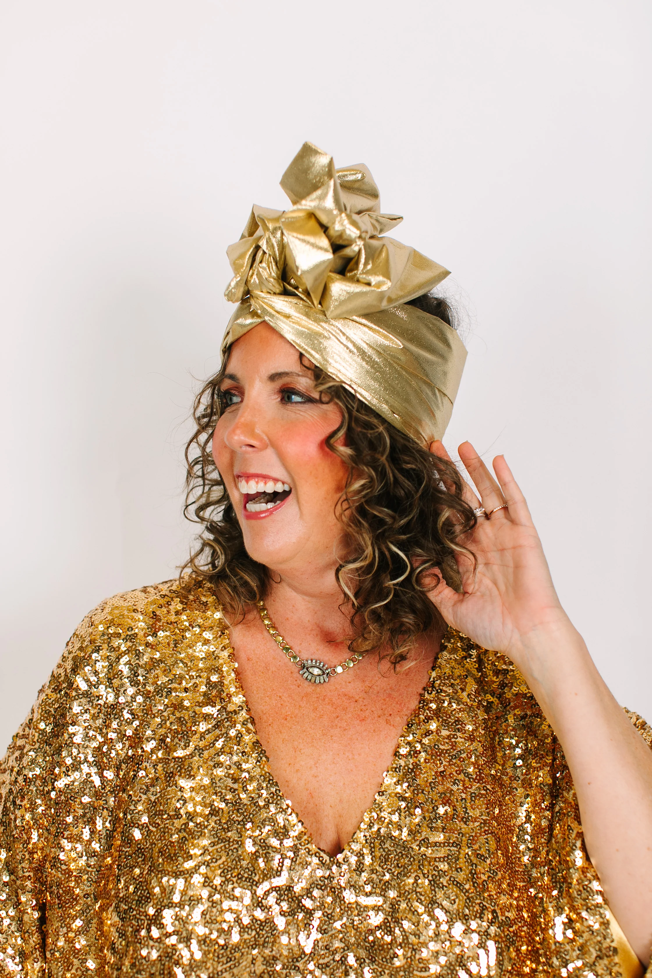 Gold Lame Party Wrap