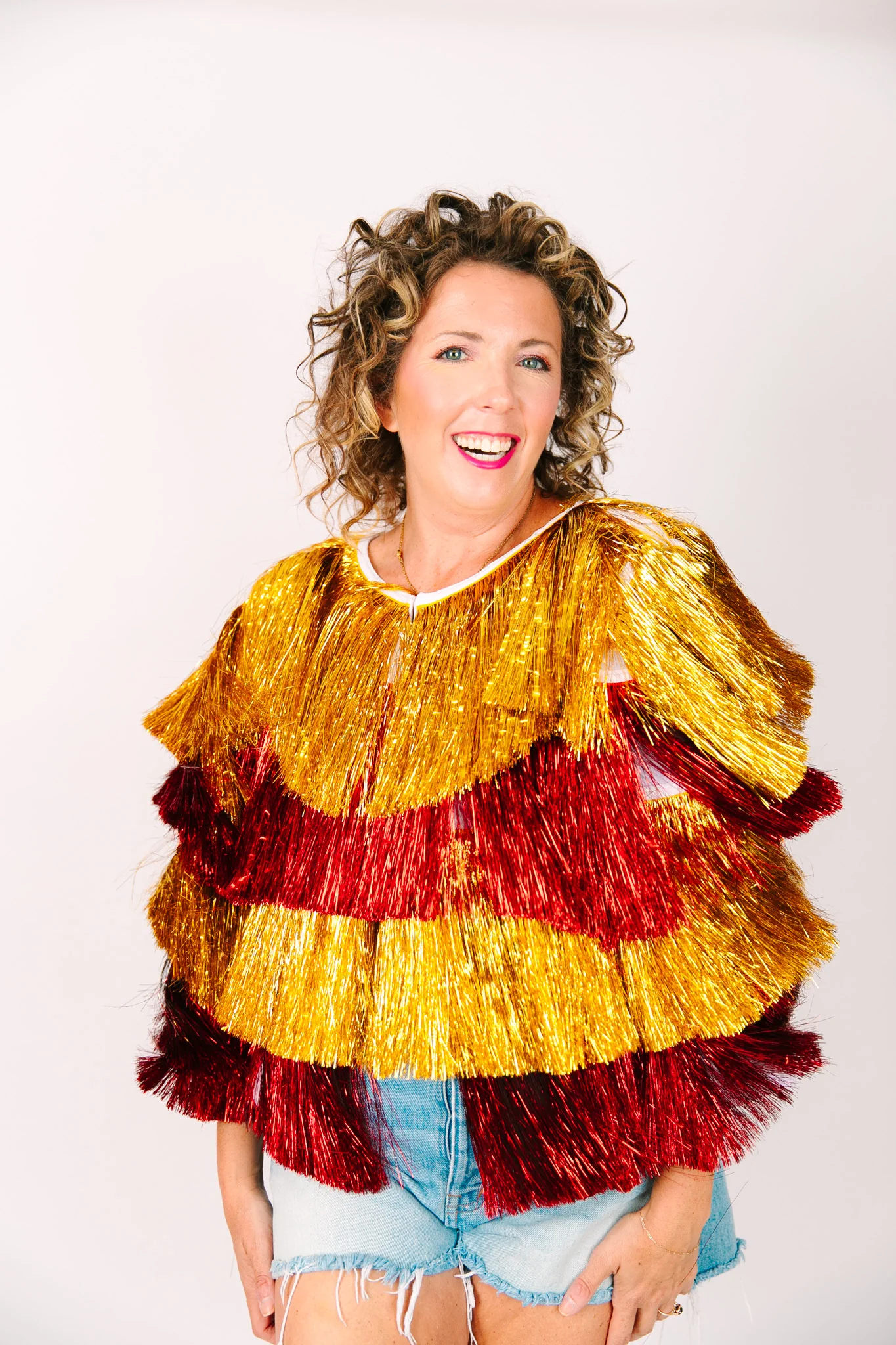 Gold & Red Tinsel Jacket - Image 2