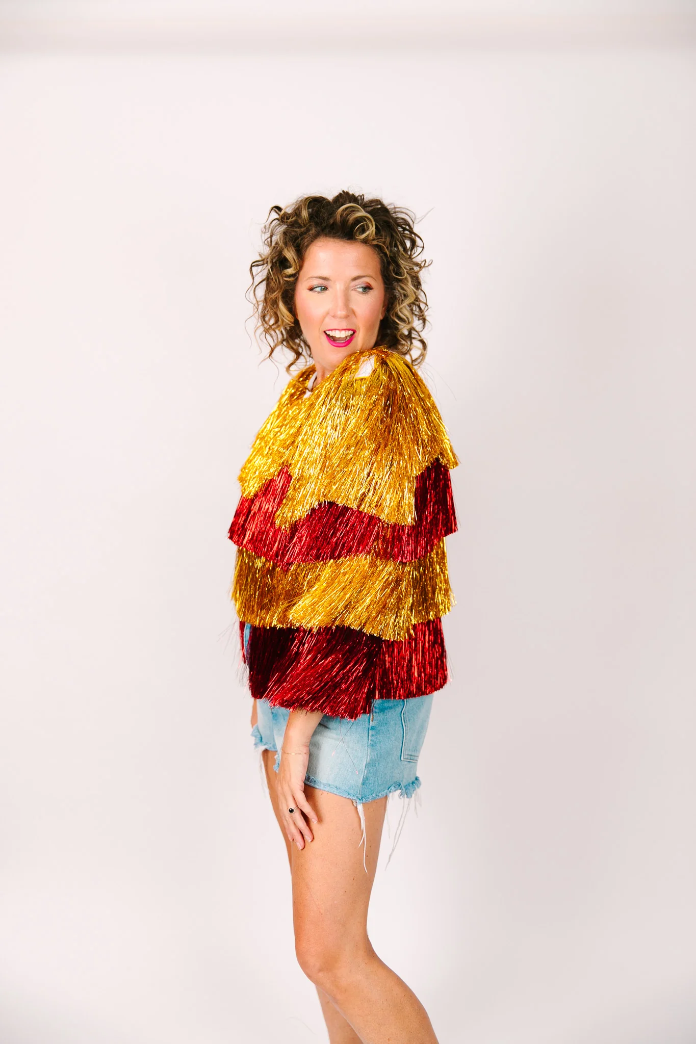 Gold & Red Tinsel Jacket - Image 3