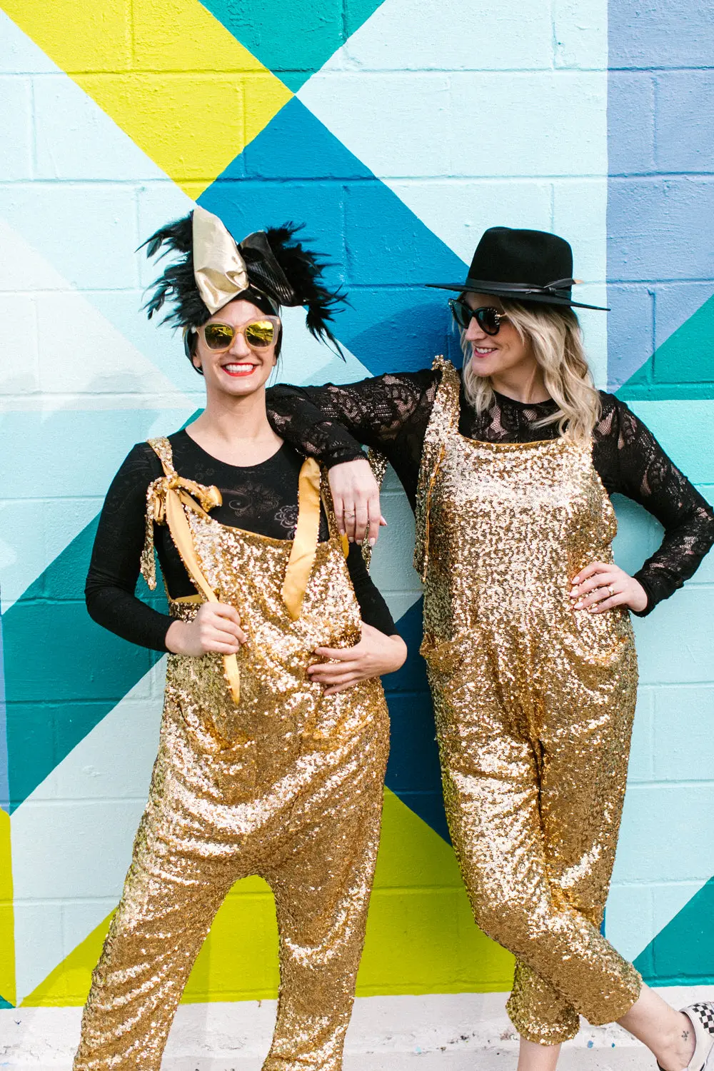 Gold Sequin Party Jumpsuit - Image 2