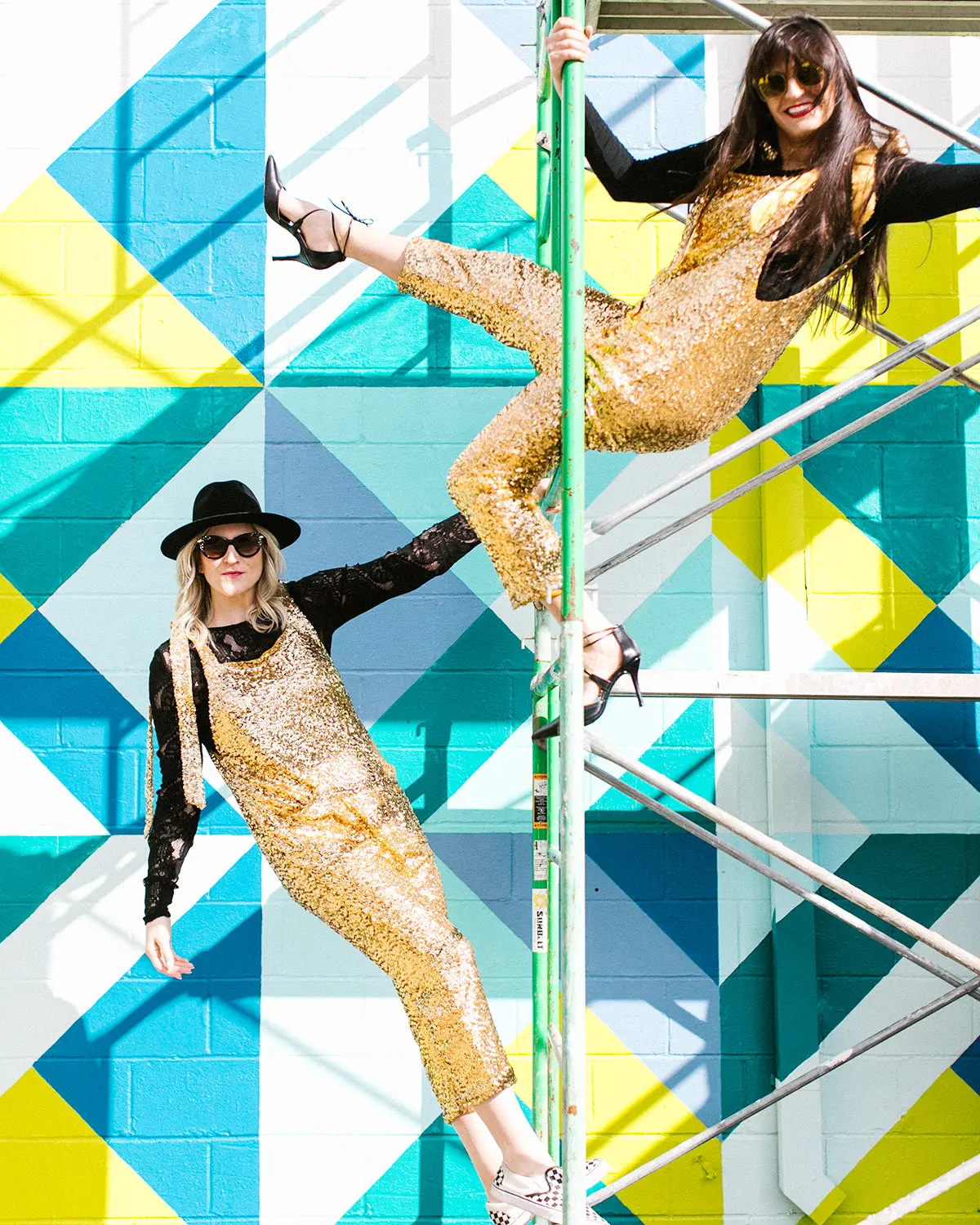 Gold Sequin Party Jumpsuit - Image 8