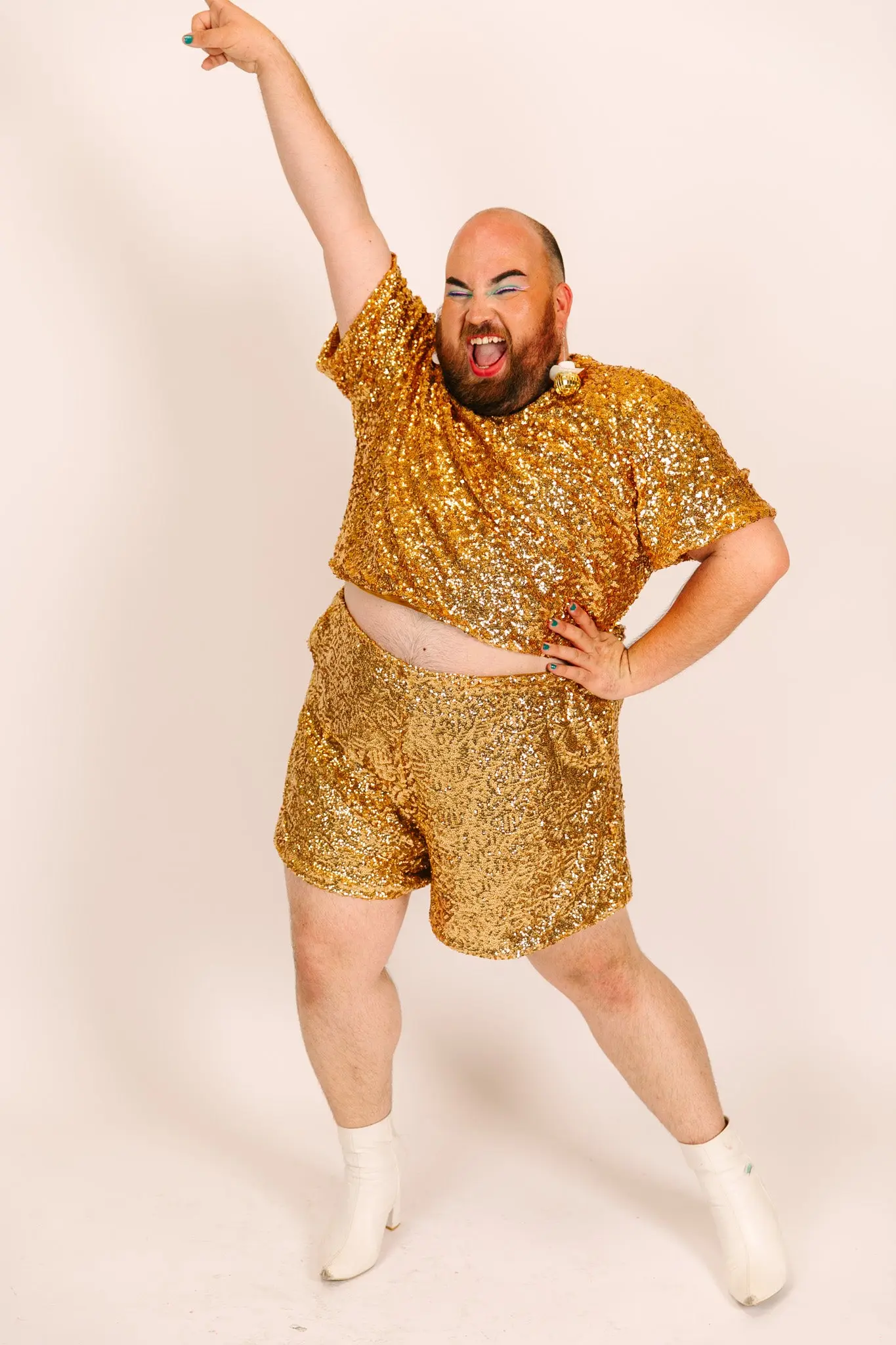 Gold Sequin Shorts