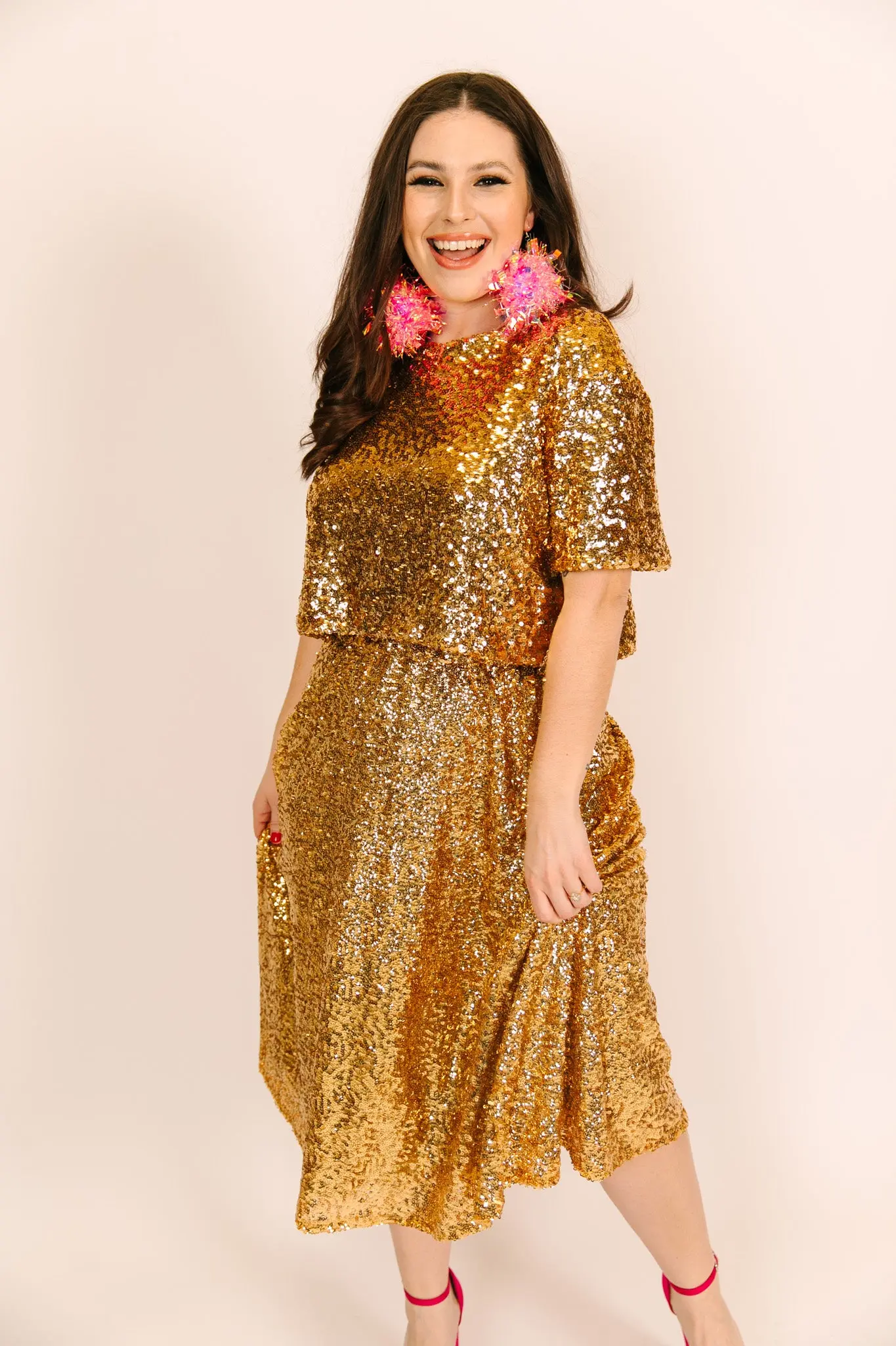 Gold Sequin Skirt - Image 10