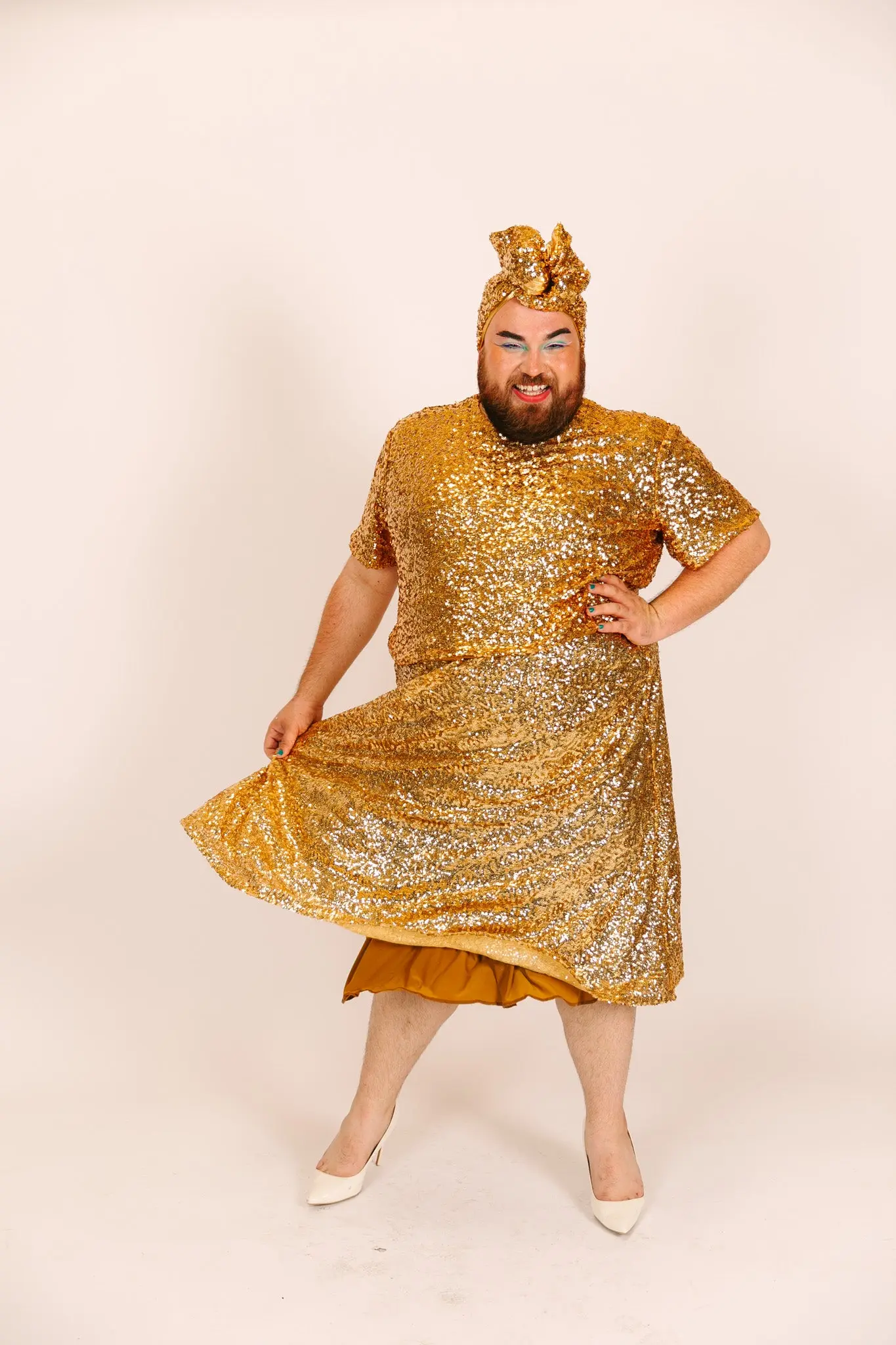 Gold Sequin Skirt - Image 6