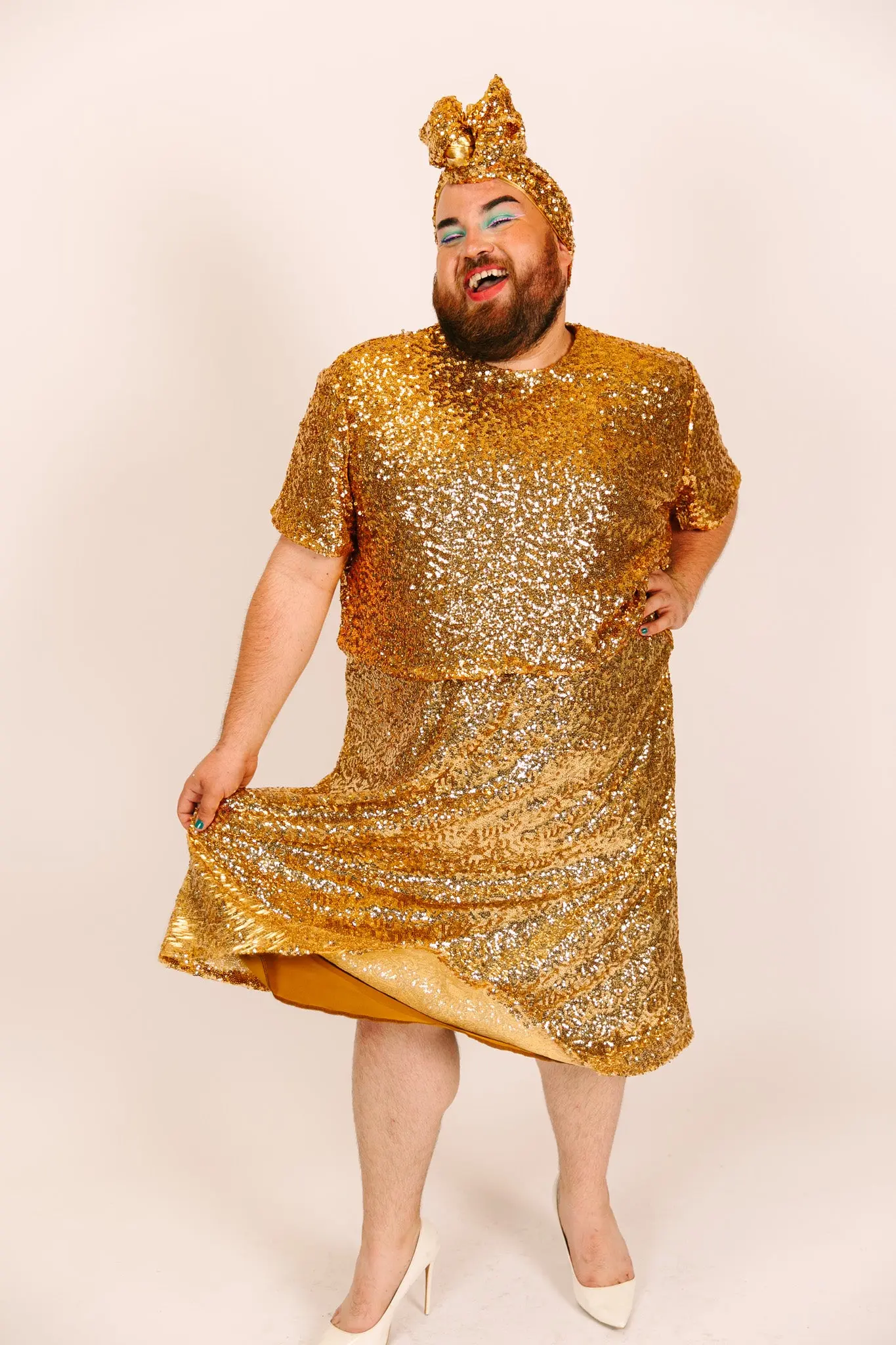 Gold Sequin Skirt - Image 7