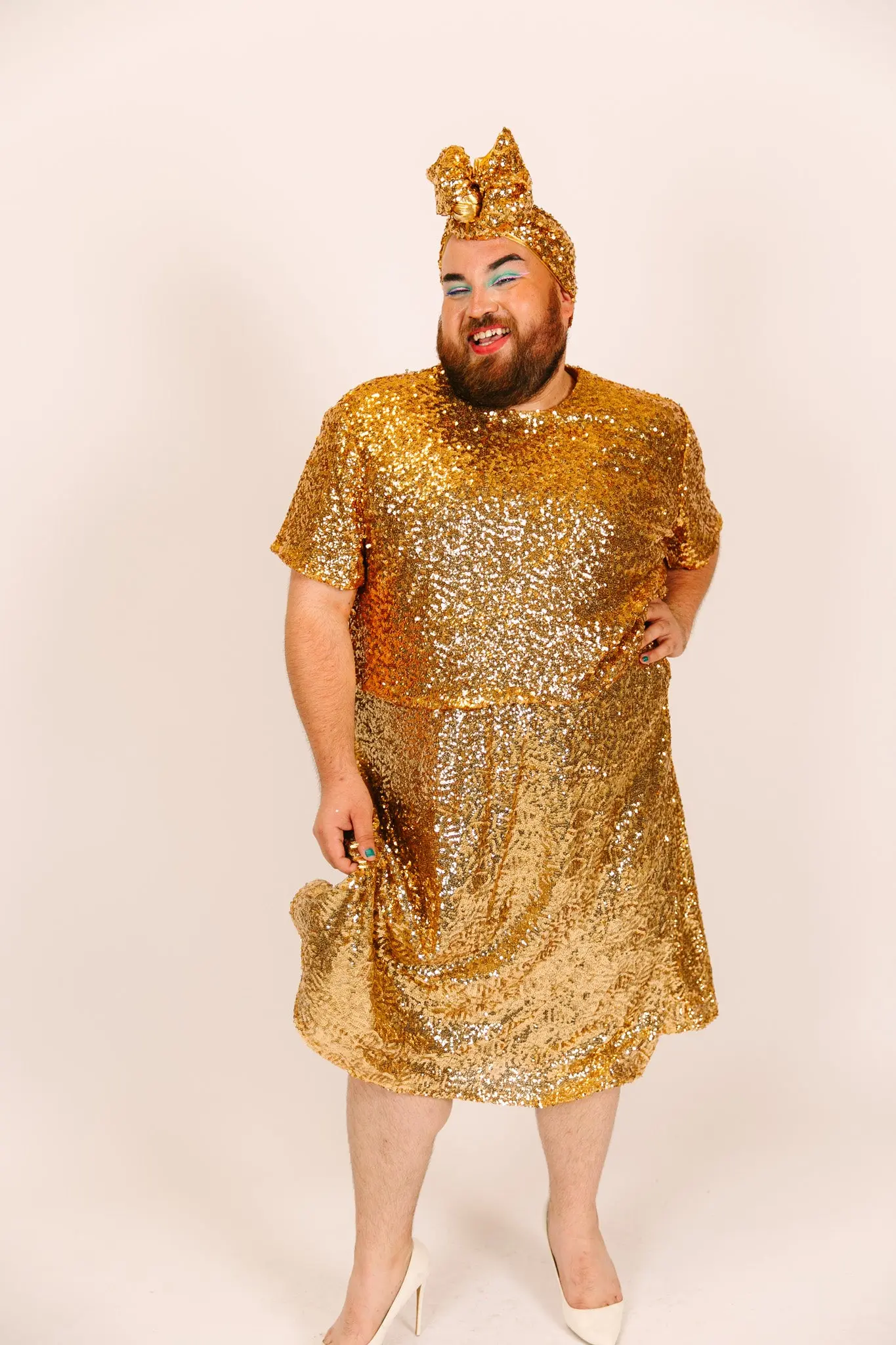 Gold Sequin Skirt - Image 8