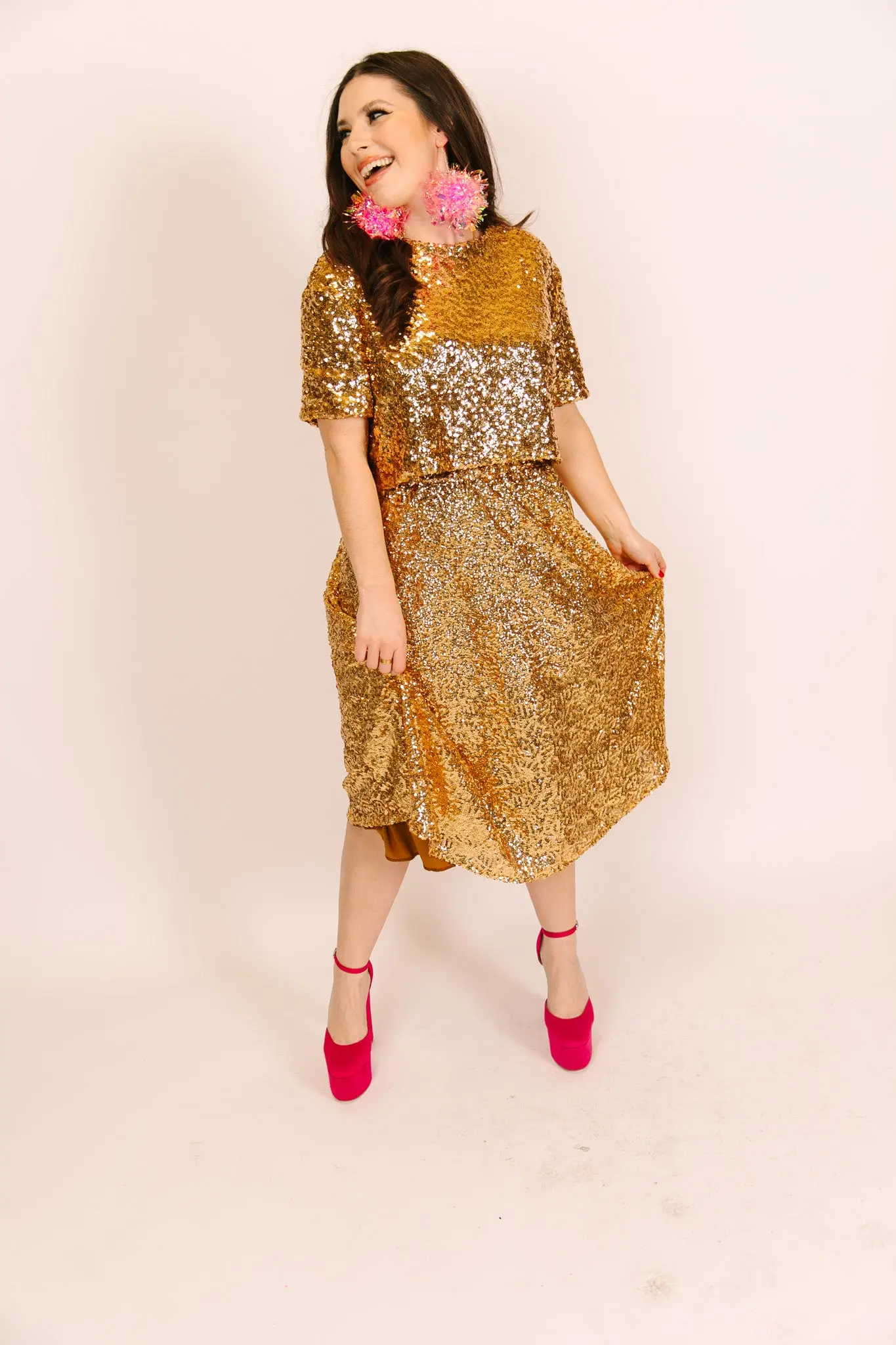 Gold Sequin Skirt - Image 9
