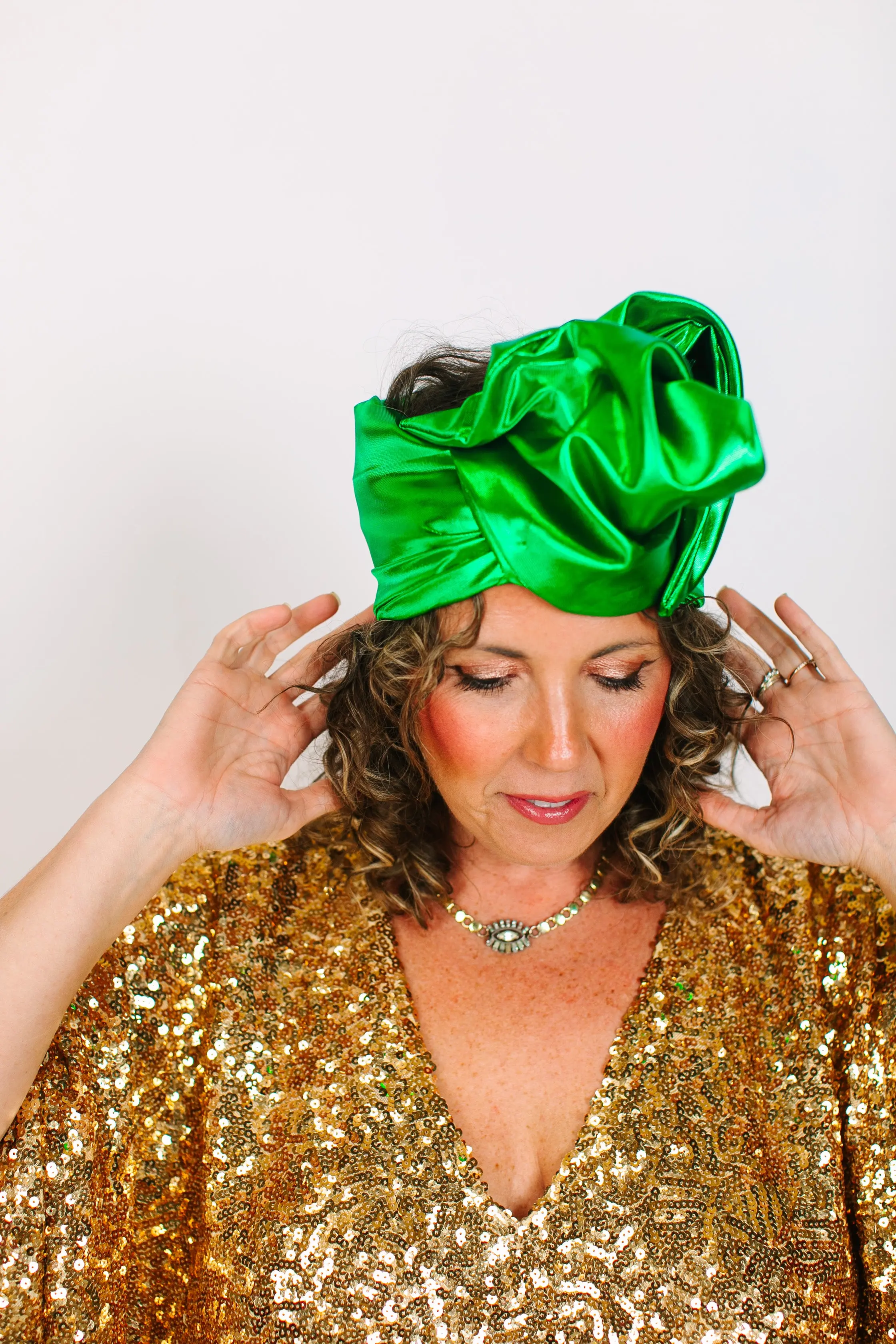 Green Lame Party Wrap - Image 4