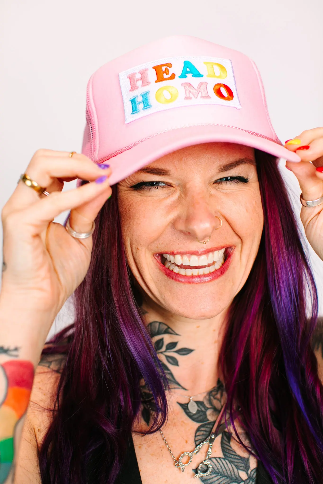 Head Homo Light Pink Trucker