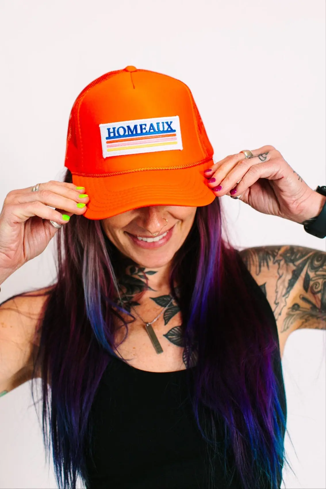 Homeaux Orange Trucker Hat
