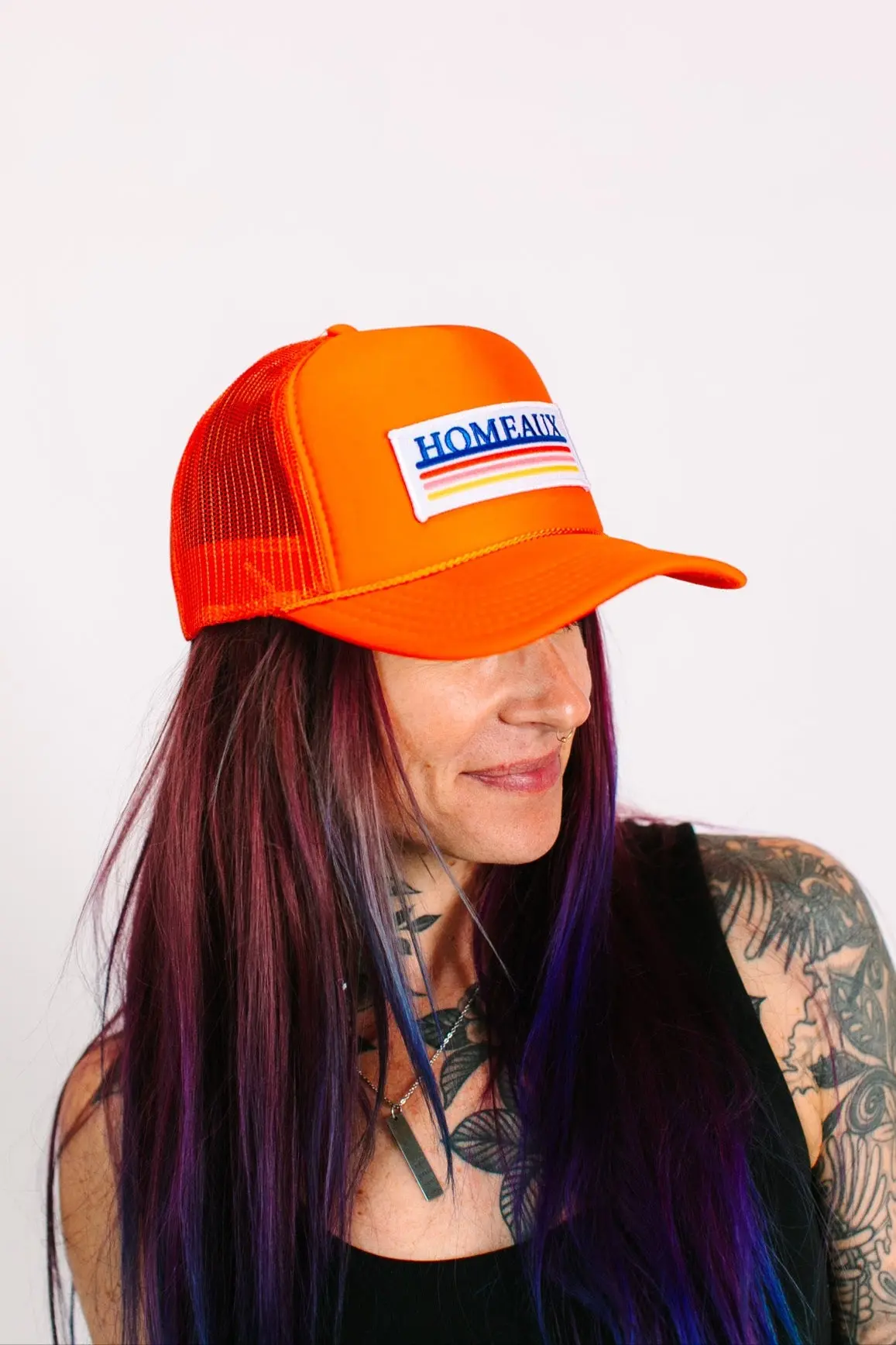 Homeaux Orange Trucker Hat - Image 3