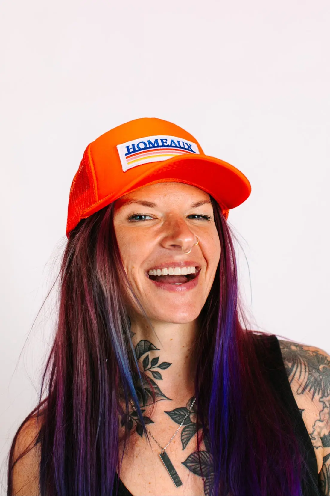 Homeaux Orange Trucker Hat - Image 4
