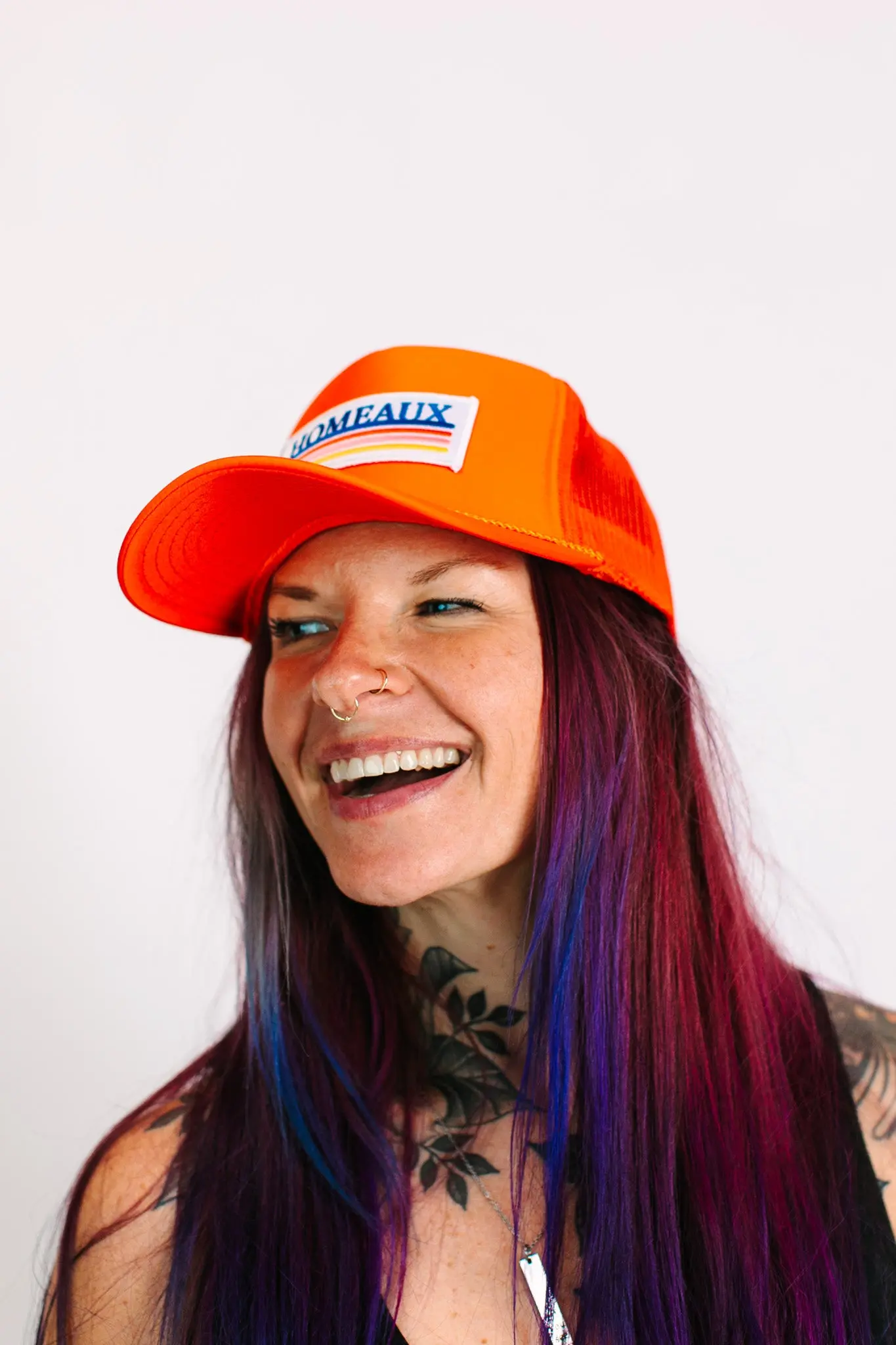Homeaux Orange Trucker Hat - Image 5