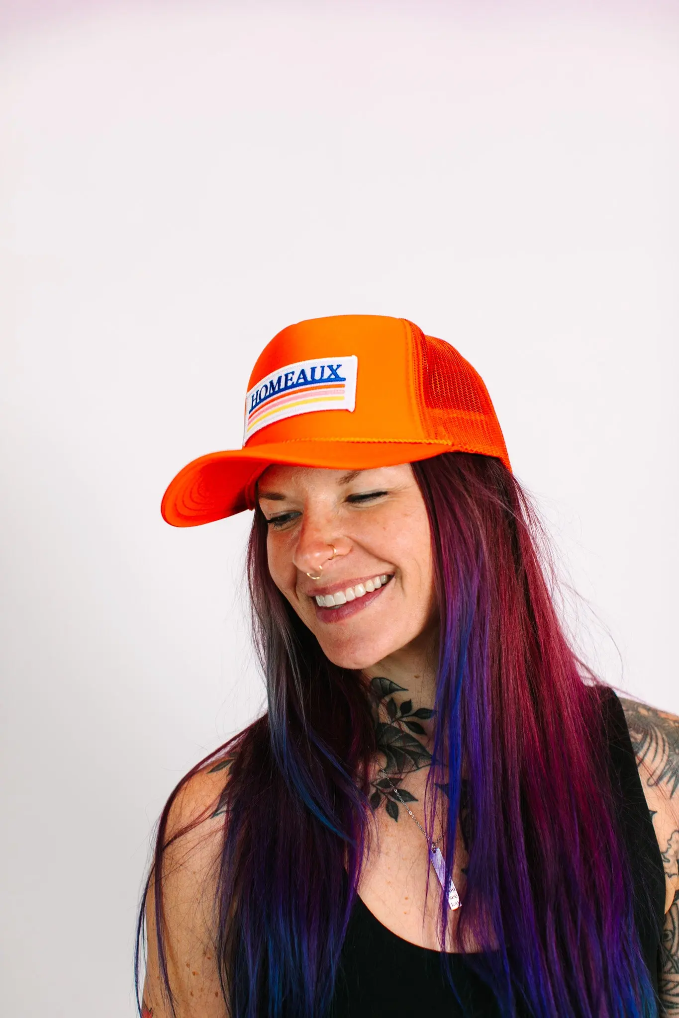 Homeaux Orange Trucker Hat - Image 6