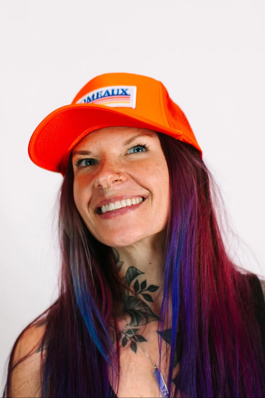 Homeaux Orange Trucker Hat - Image 7
