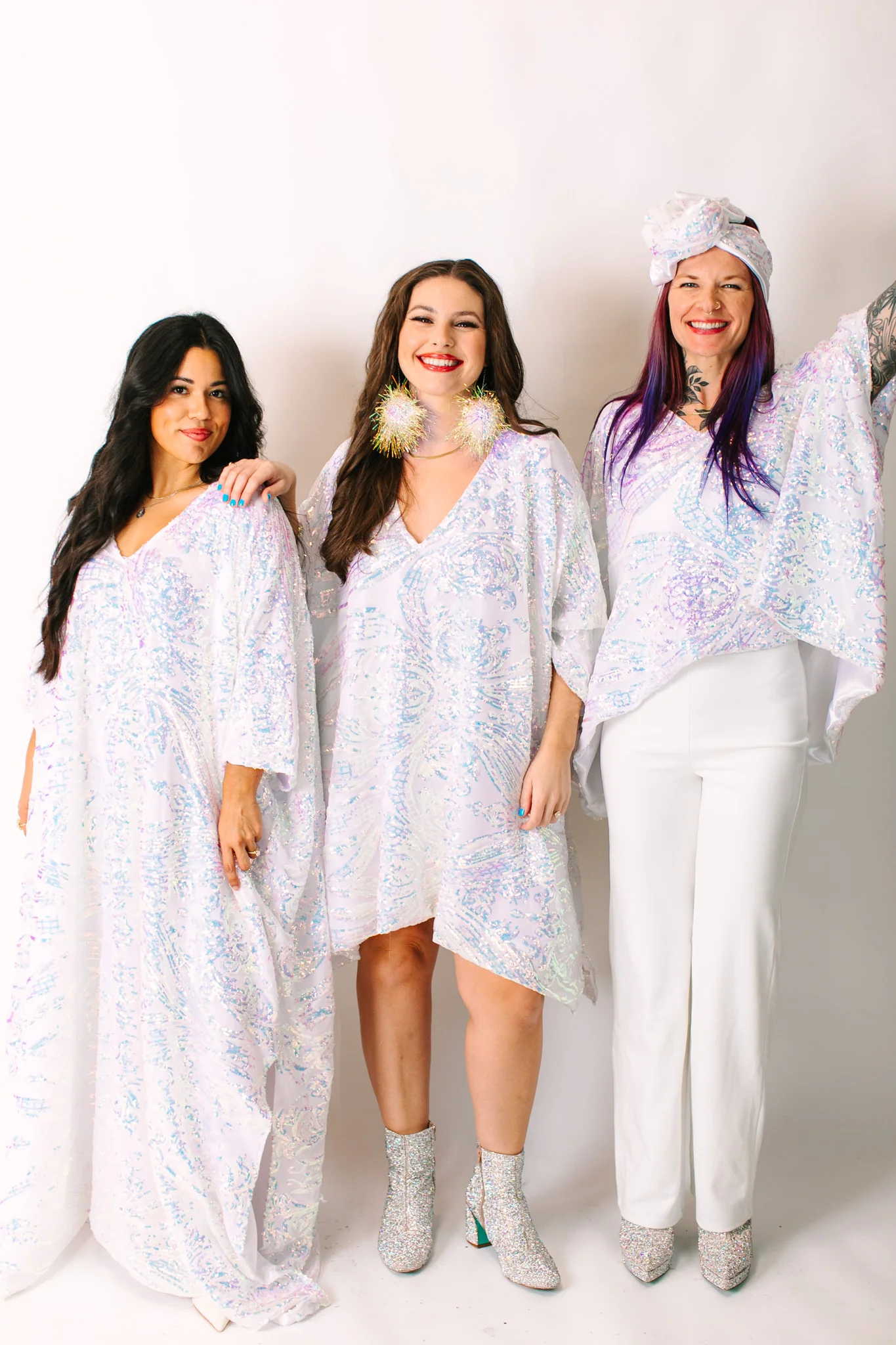 Iridescent Embroidered Sequin Tunic - Satin Lined - Image 7