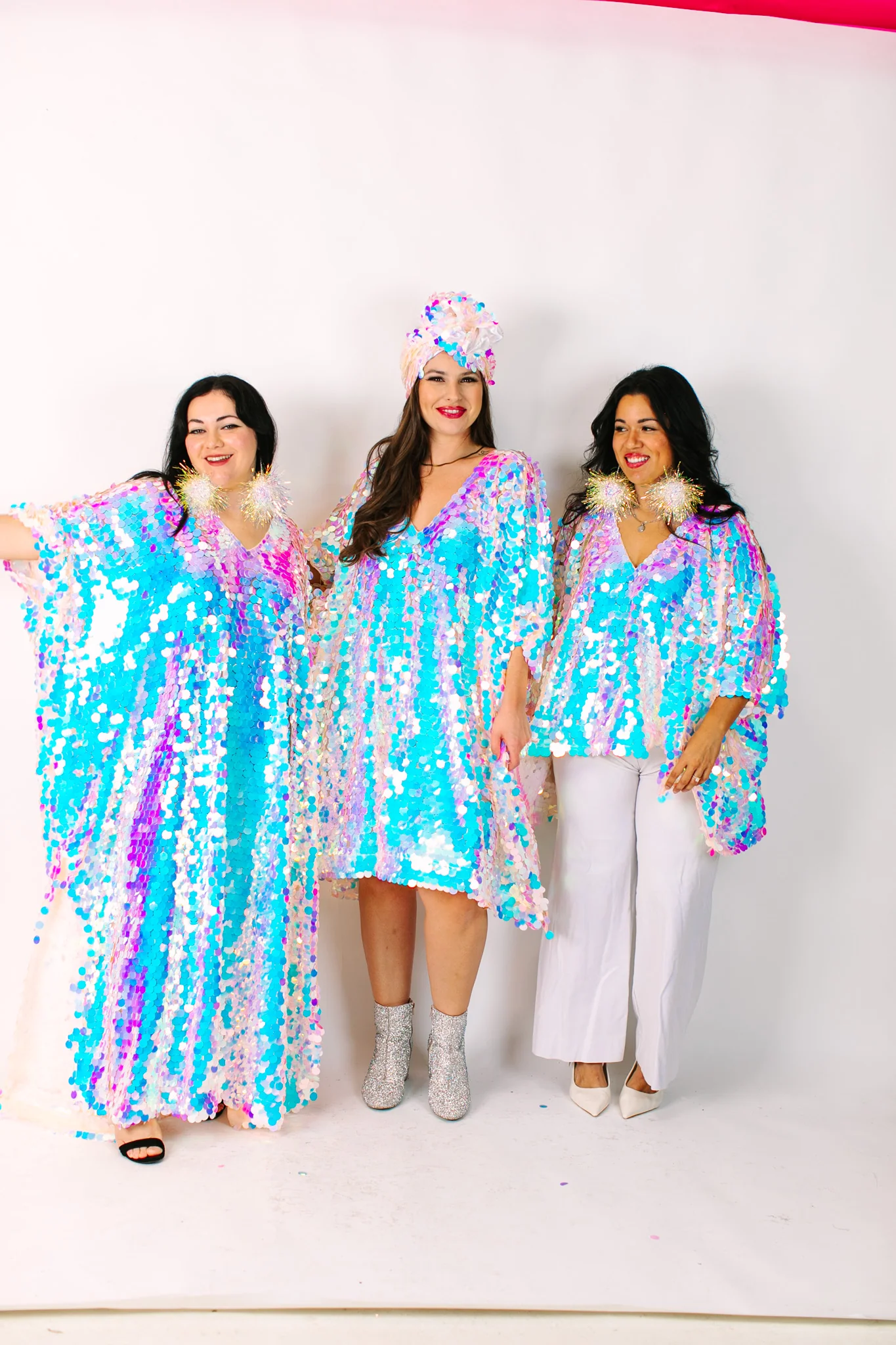 Iridescent Paillette Long Caftan - Image 2
