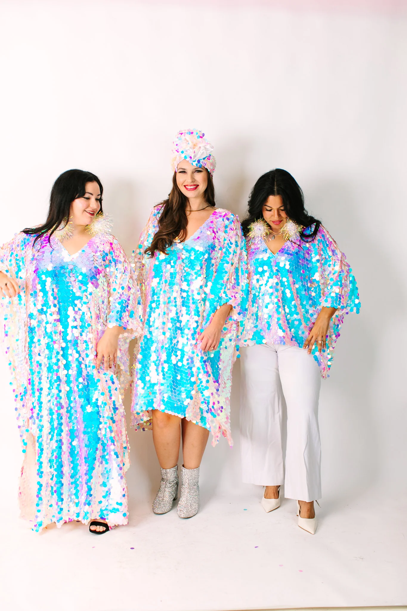 Iridescent Paillette Long Caftan - Image 3