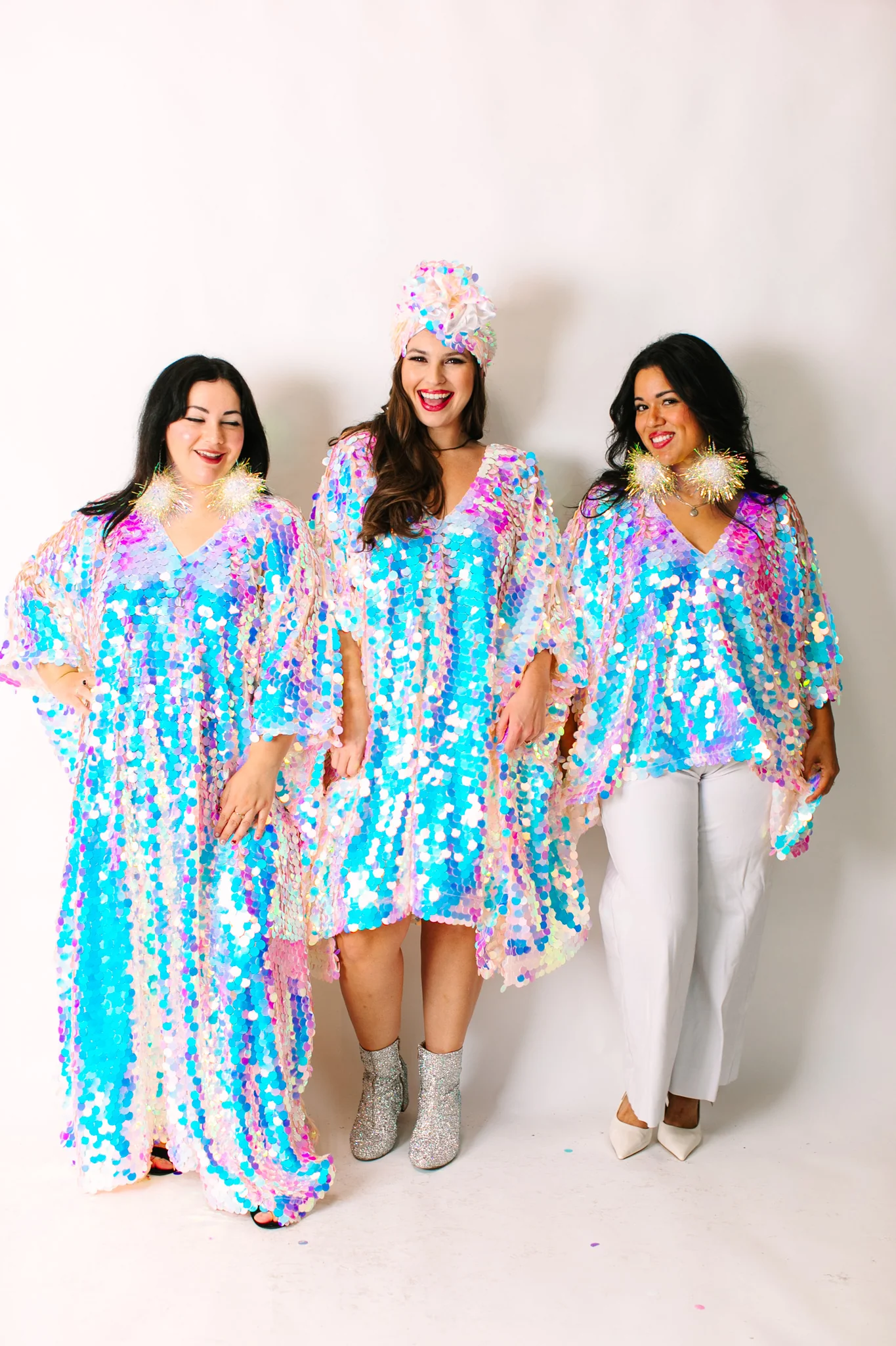 Iridescent Paillette Short Caftan - Image 2