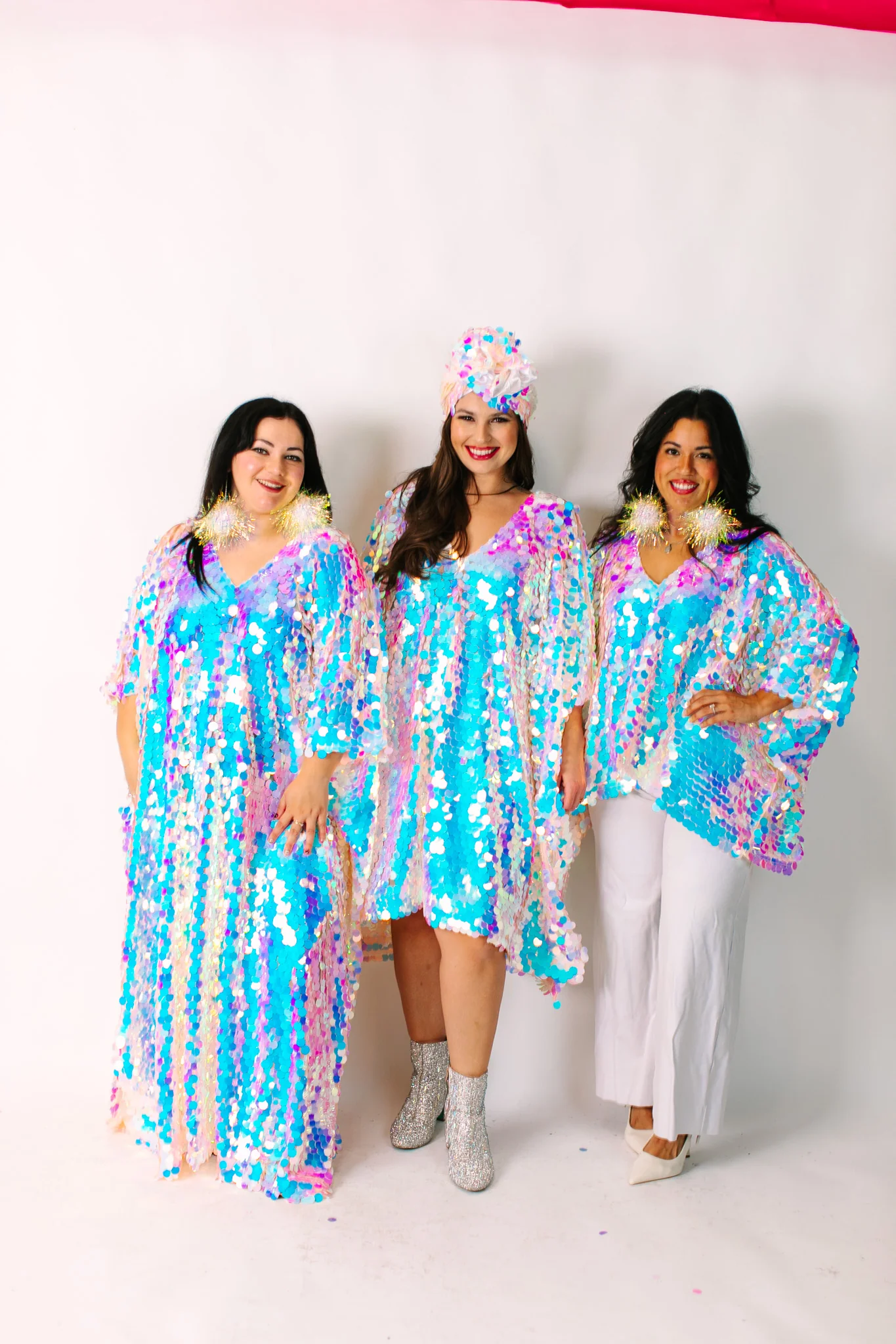 Iridescent Paillette Short Caftan - Image 3