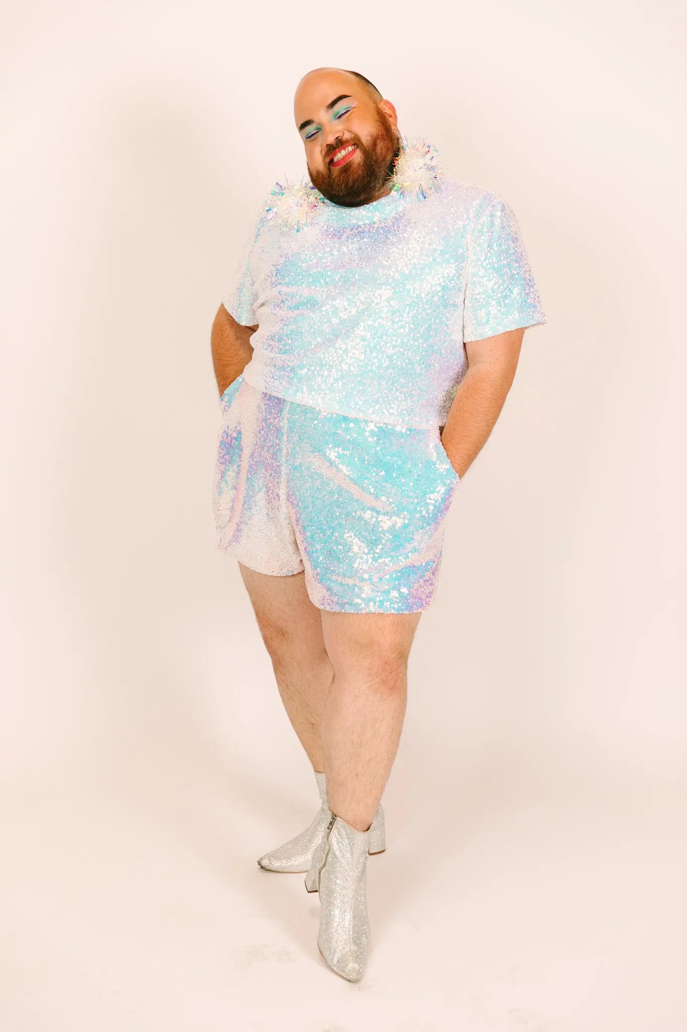 Iridescent Sequin Shorts - Image 5