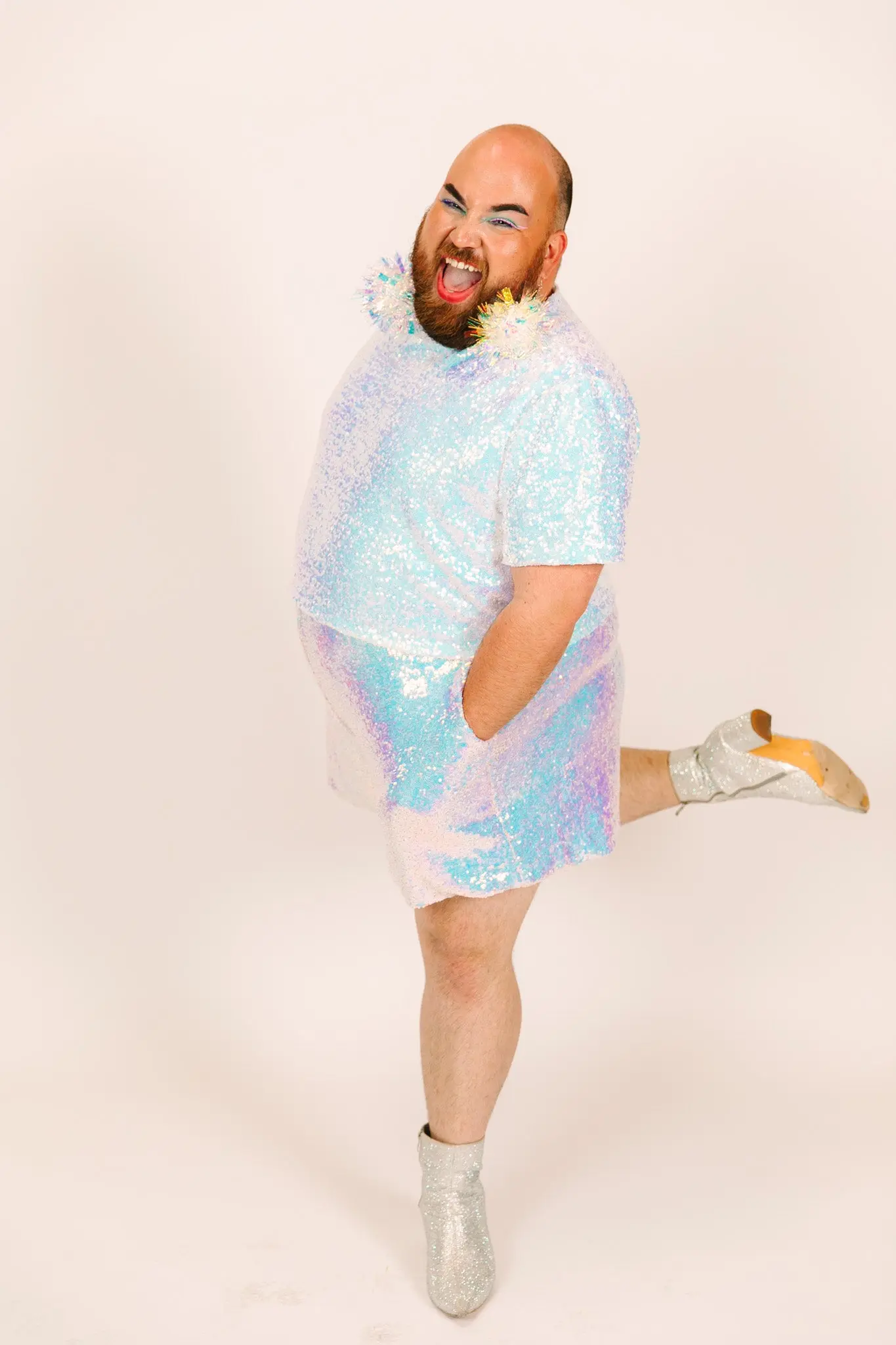 Iridescent Sequin Shorts - Image 6
