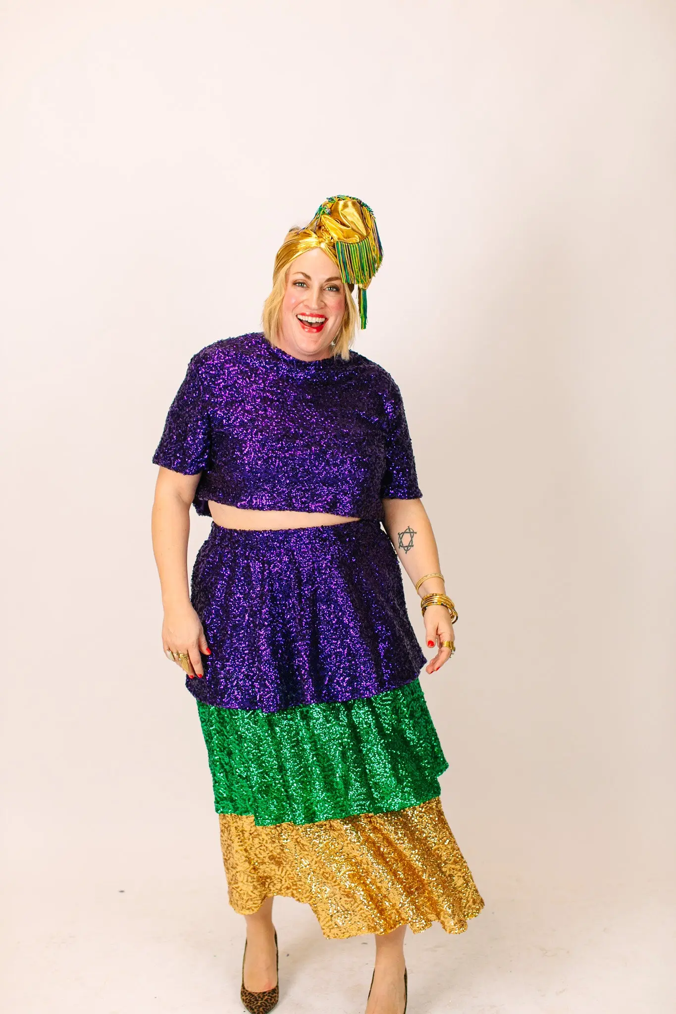 Mardi Gras 3-Tiered Sequin Skirt - Image 13