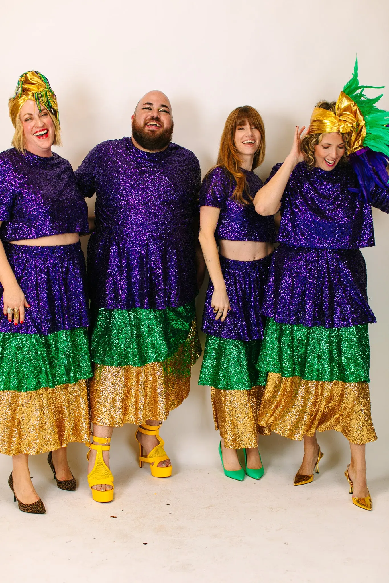 Mardi Gras 3-Tiered Sequin Skirt - Image 2