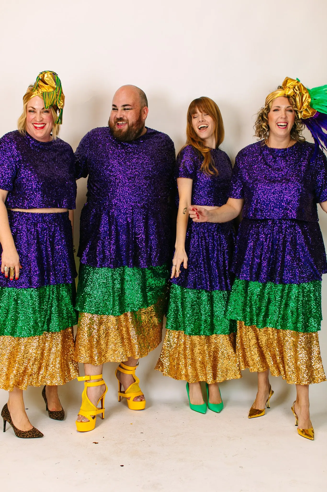 Mardi Gras 3-Tiered Sequin Skirt - Image 3