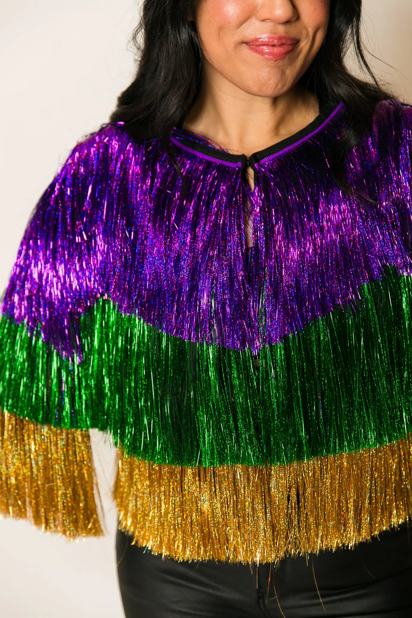 Mardi Gras Holographic Tinsel Jacket - Image 4