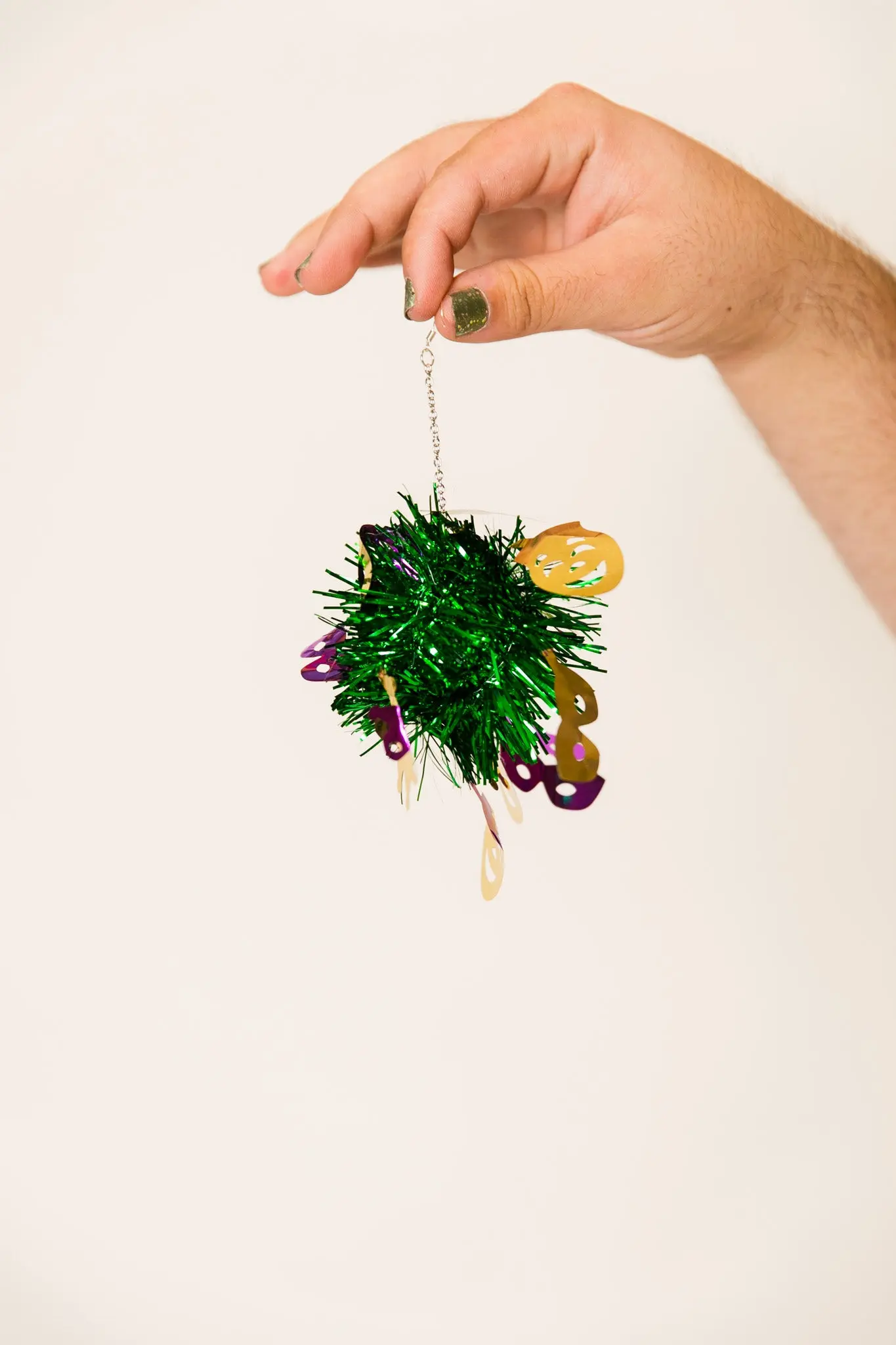 Mardi Gras Jester Pom Pom Earrings - Image 4